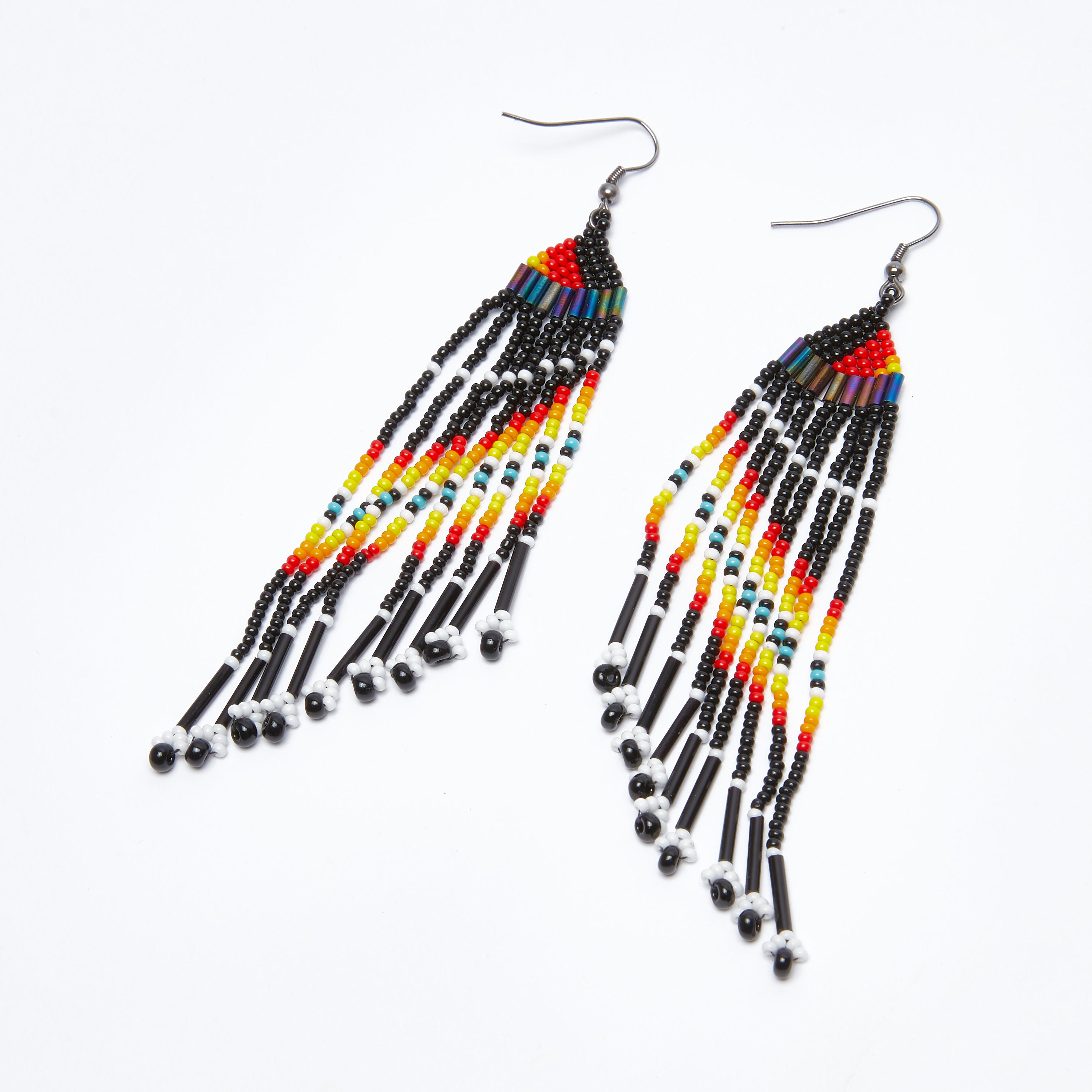 أقراط متدلية خرز بشرّابات وخطّاف إغلاق-women-watchesandjewellery-jewellery-earrings-image-4