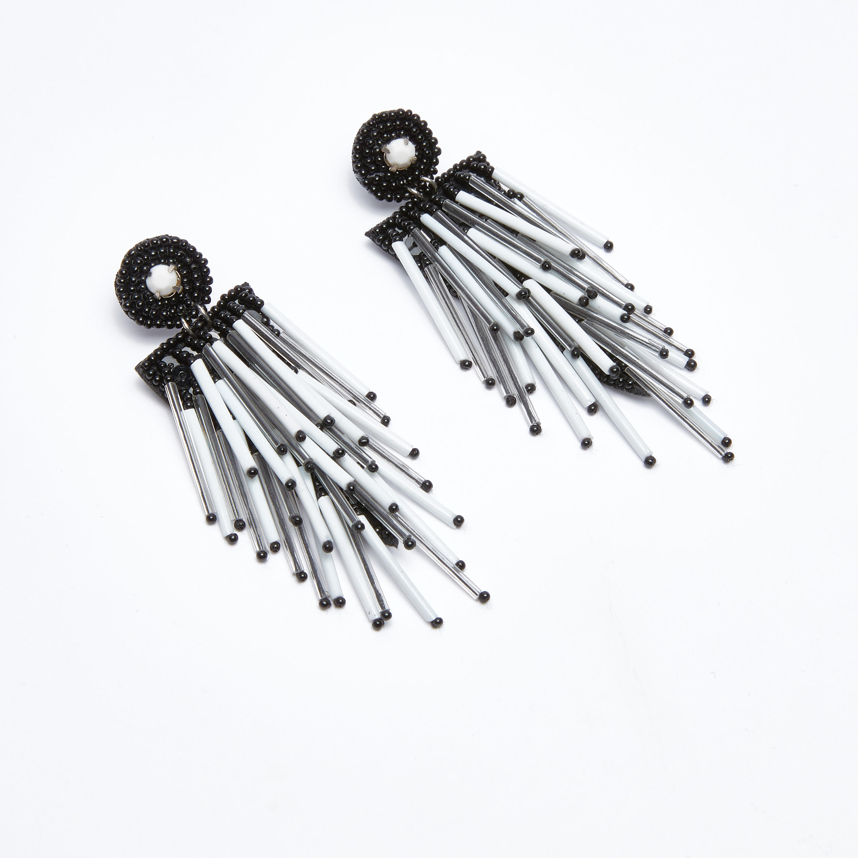 Beaded Dangling Earrings with Pushback Closure-women-watchesandjewellery-jewellery-earrings-image-1