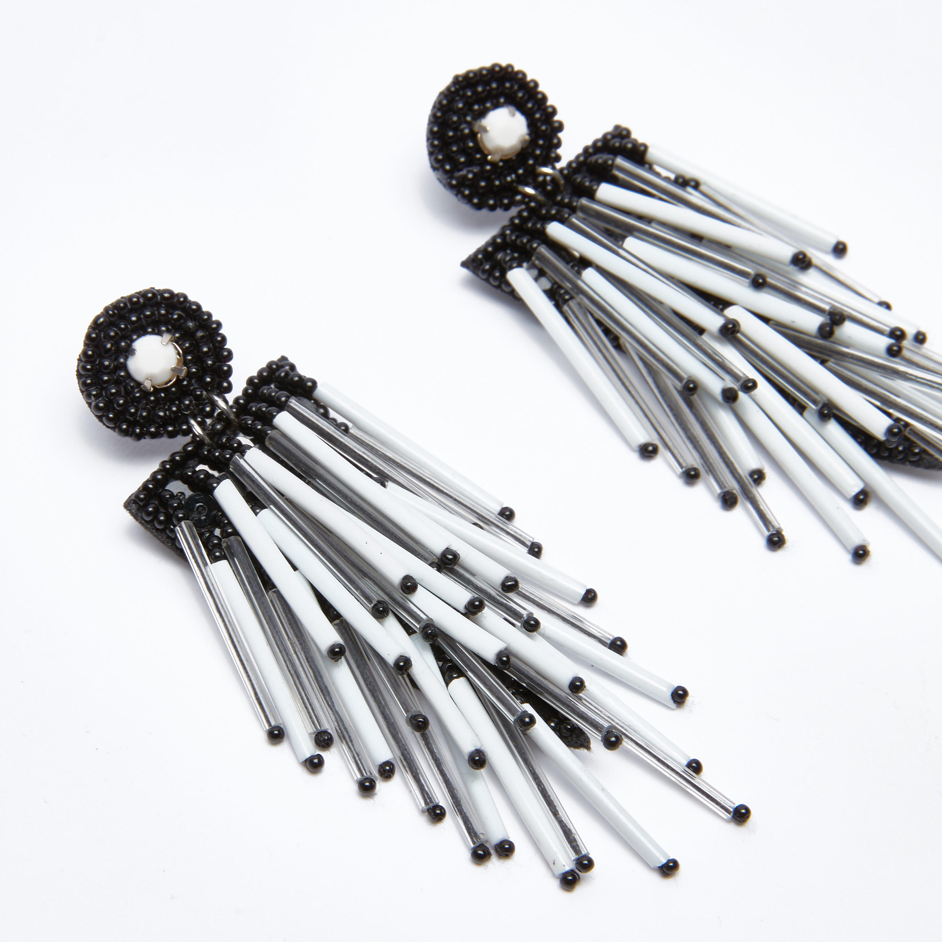 Beaded Dangling Earrings with Pushback Closure-women-watchesandjewellery-jewellery-earrings-image-3