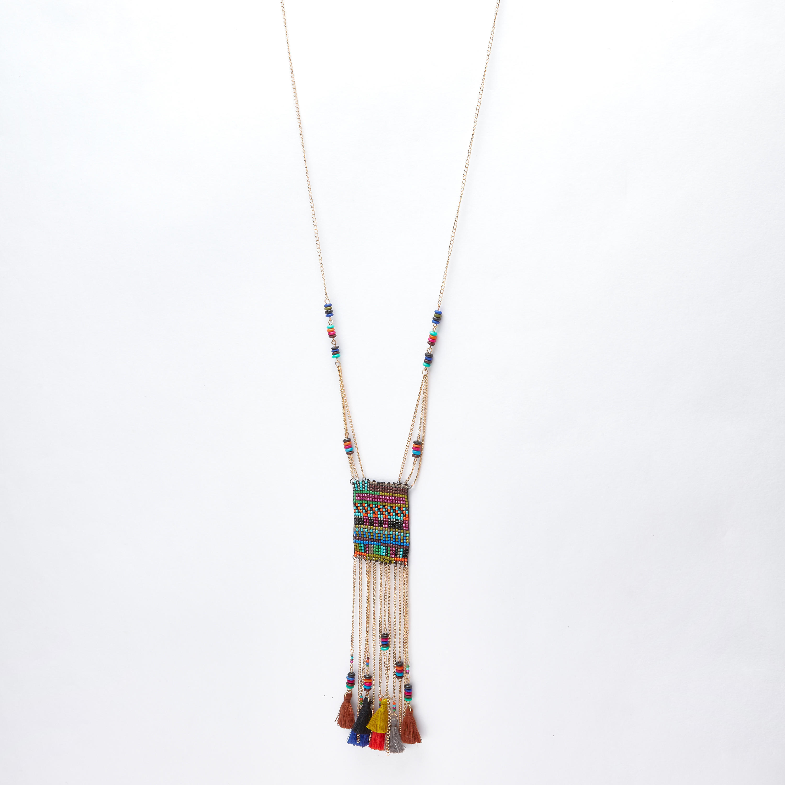 قلادة خرز بمشبك إغلاق وشرّابات-women-watchesandjewellery-jewellery-necklacesandpendants-image-1