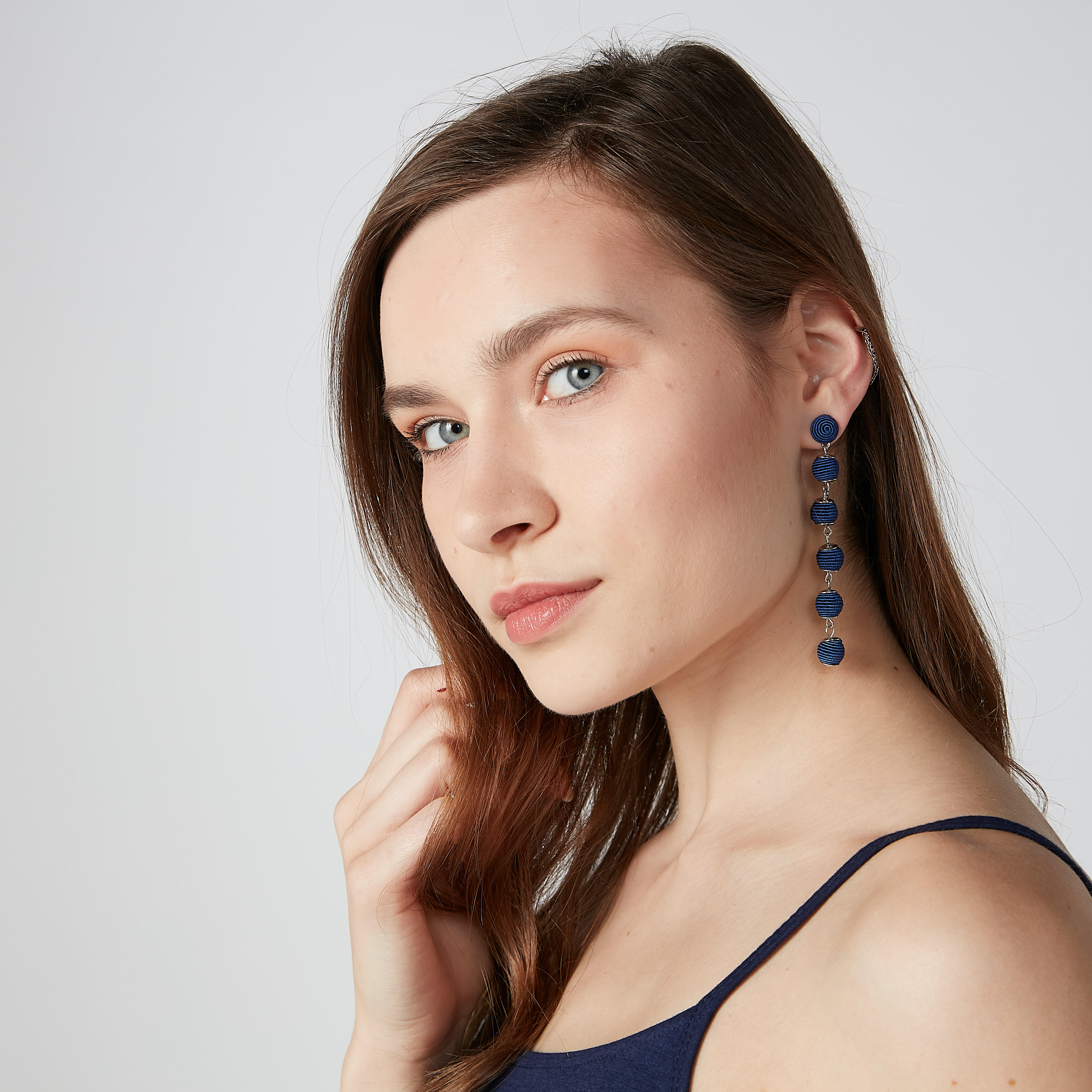 Round Dangling Earrings with Pushback Closure-women-watchesandjewellery-jewellery-earrings-image-2