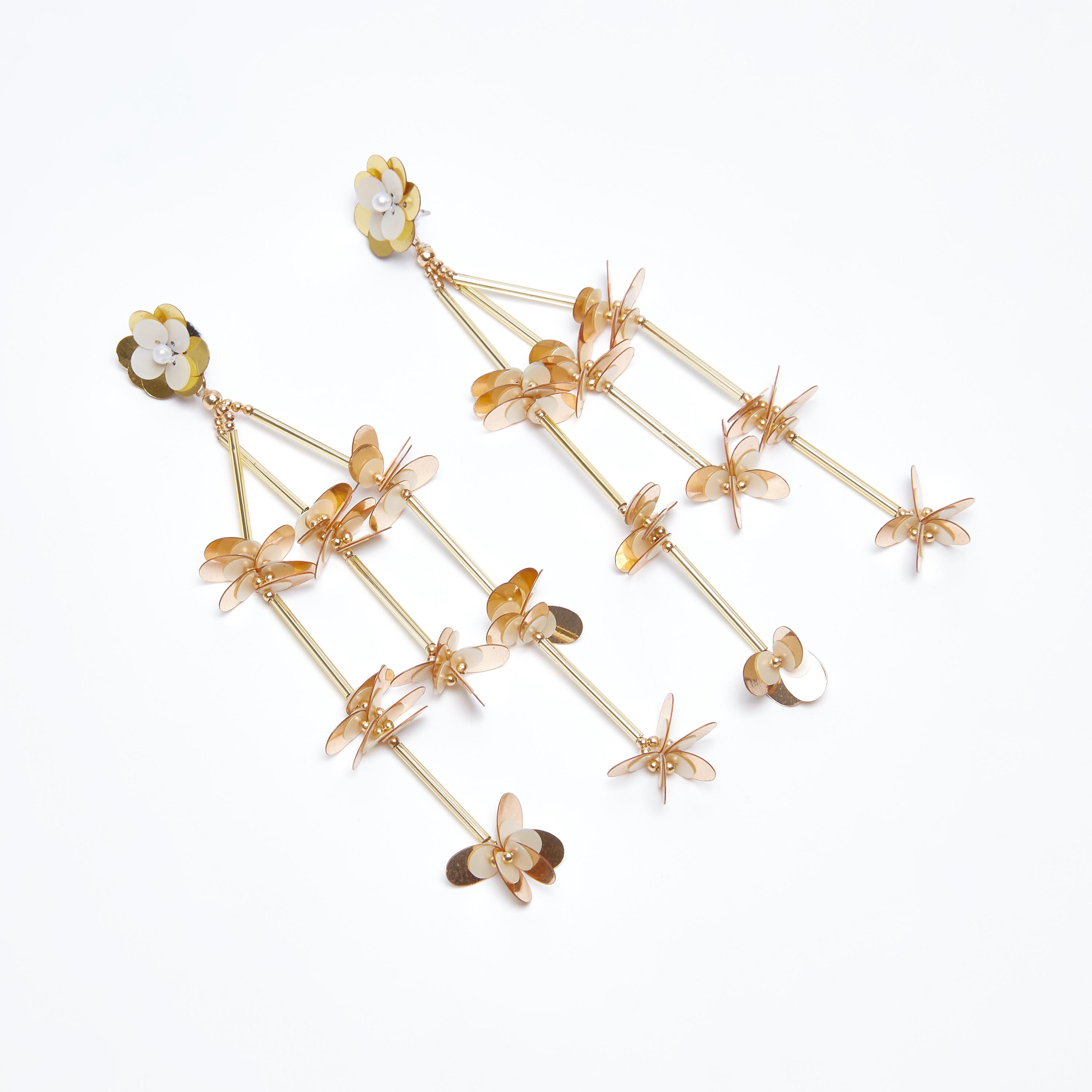 Sequin Dangling Earrings with Pushback Closure-women-watchesandjewellery-jewellery-earrings-image-1