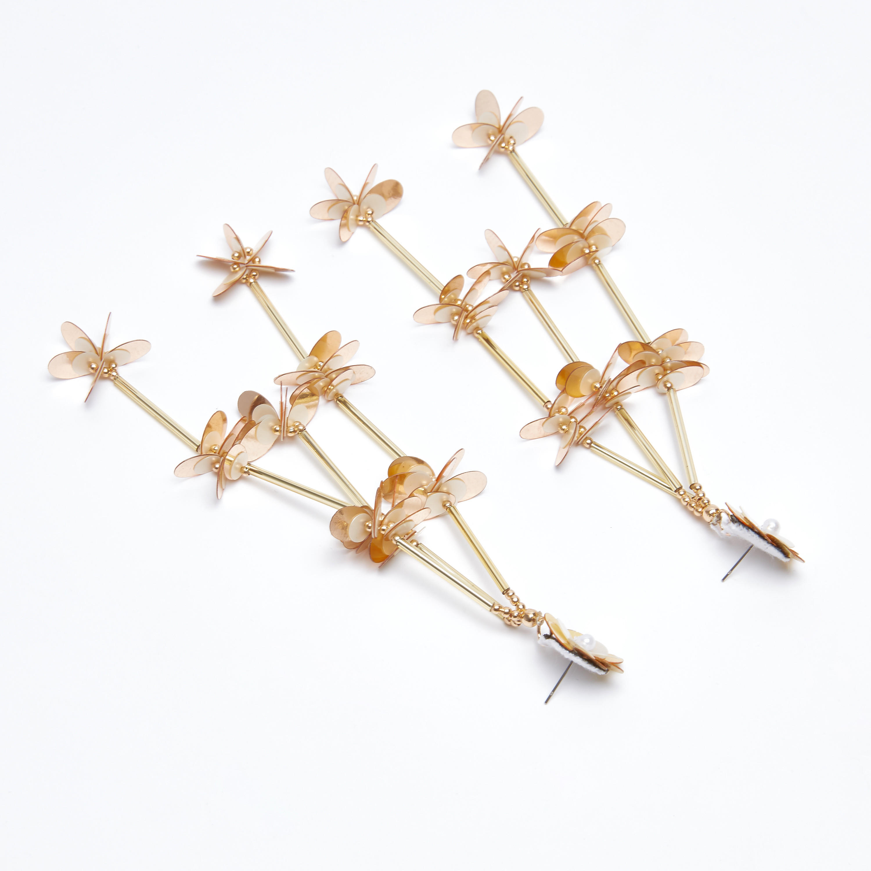 Sequin Dangling Earrings with Pushback Closure-women-watchesandjewellery-jewellery-earrings-image-4