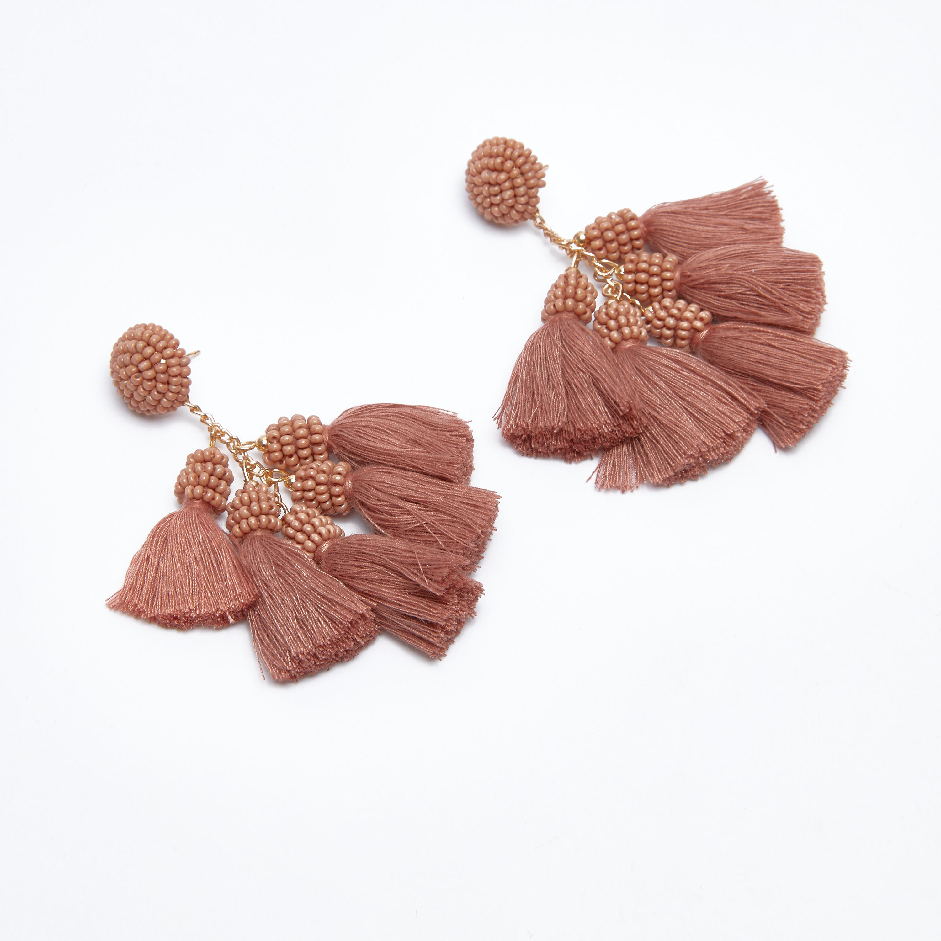 أقراط خرز متدلية بشرّابات ومكبس إغلاق-women-watchesandjewellery-jewellery-earrings-image-1