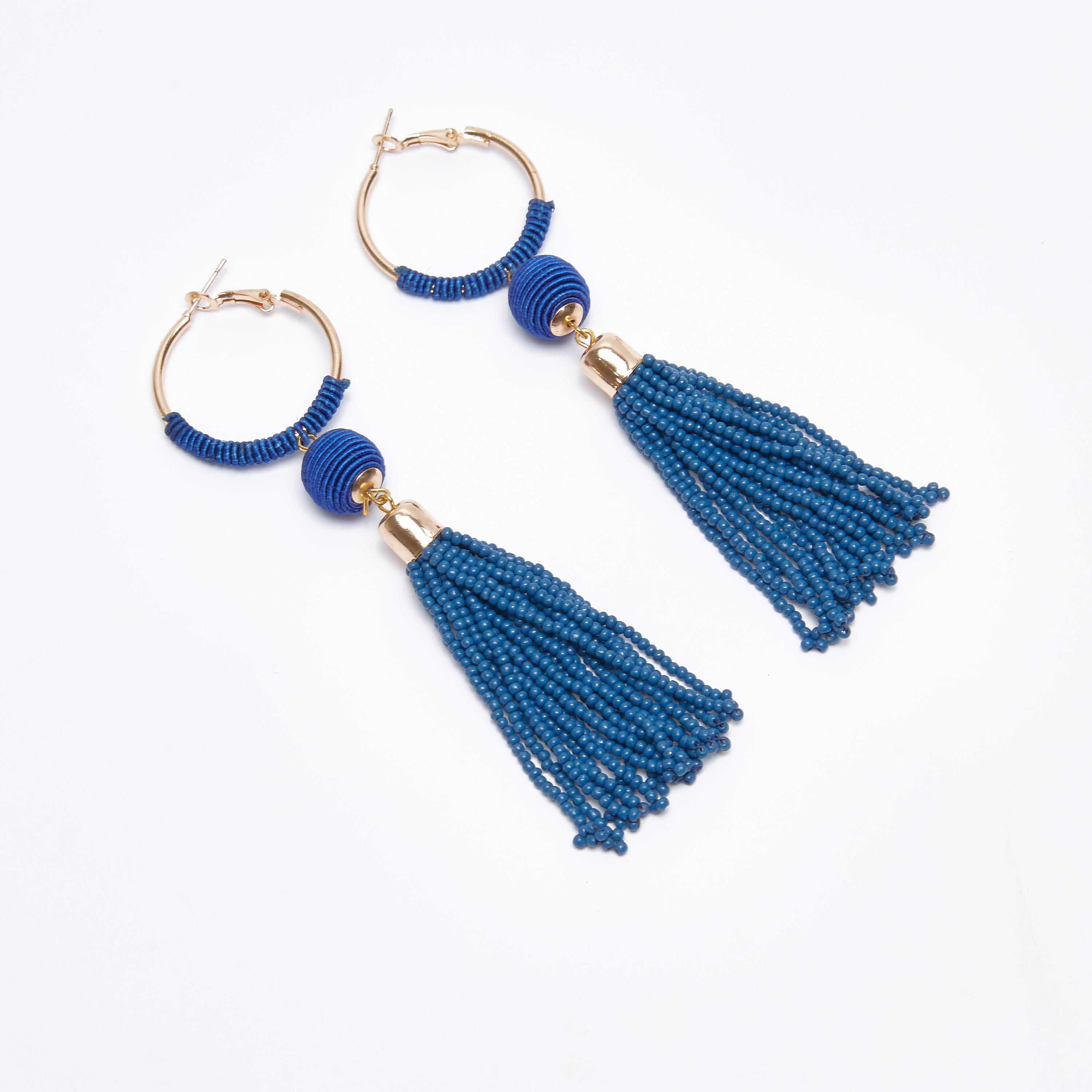 أقراط متدلية خرز بشرّابات وخطّاف إغلاق-women-watchesandjewellery-jewellery-earrings-image-1