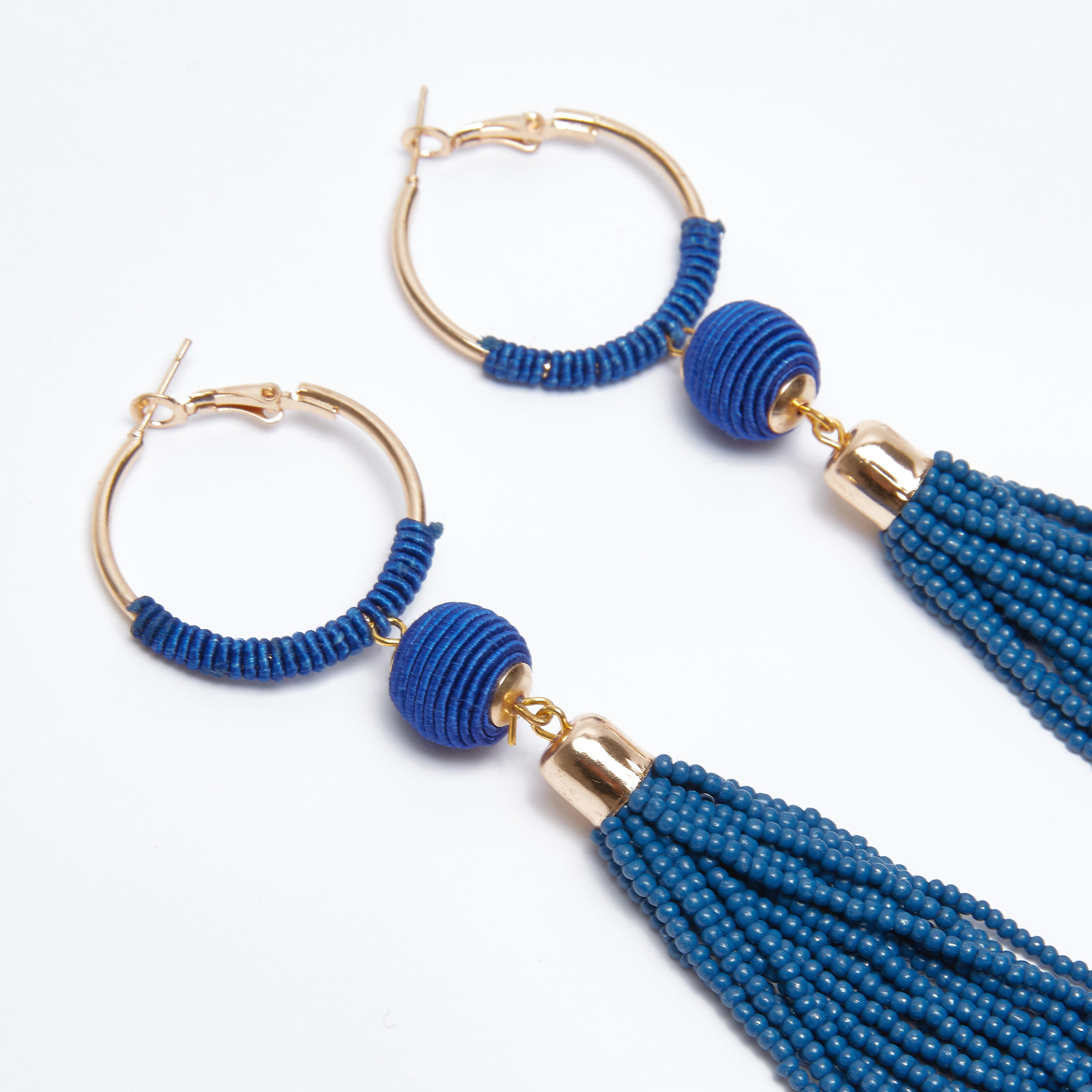 أقراط متدلية خرز بشرّابات وخطّاف إغلاق-women-watchesandjewellery-jewellery-earrings-image-3