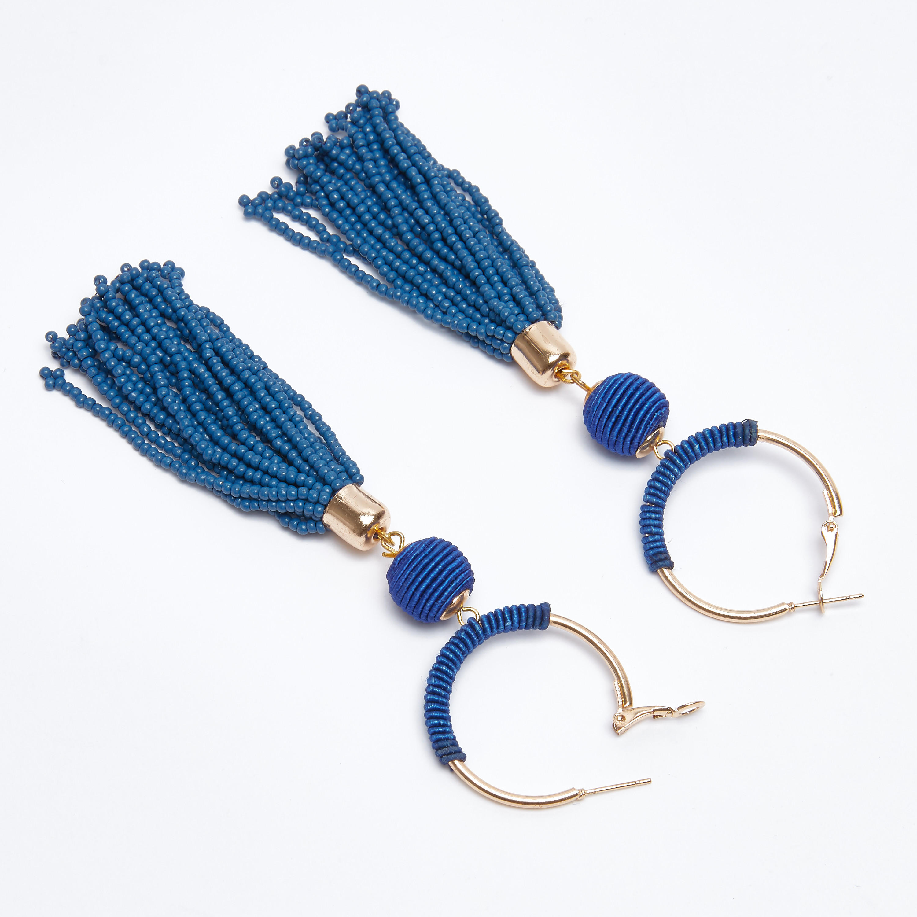 أقراط متدلية خرز بشرّابات وخطّاف إغلاق-women-watchesandjewellery-jewellery-earrings-image-4