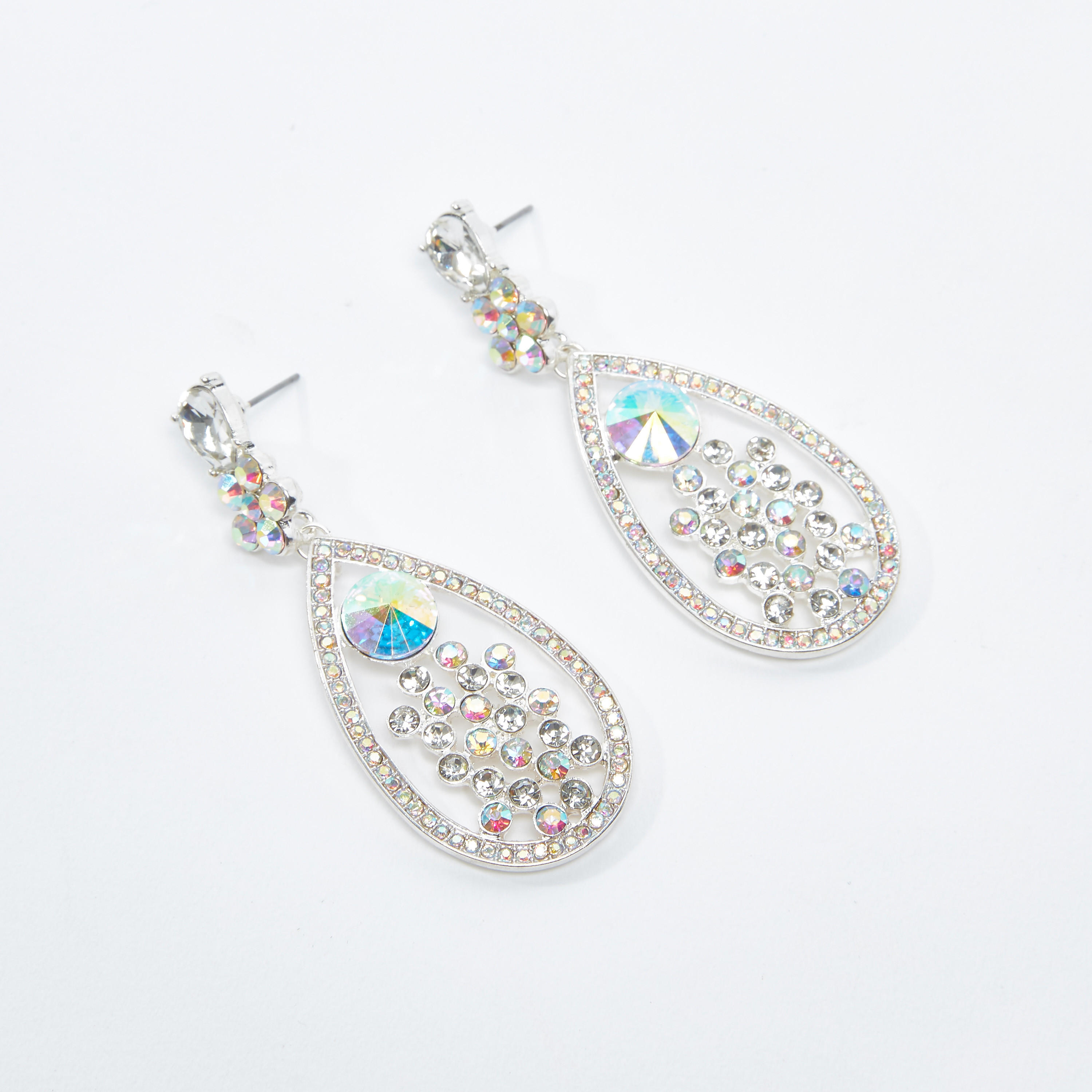 Studded Dangling Earrings with Pushback Closure-women-watchesandjewellery-jewellery-earrings-image-1