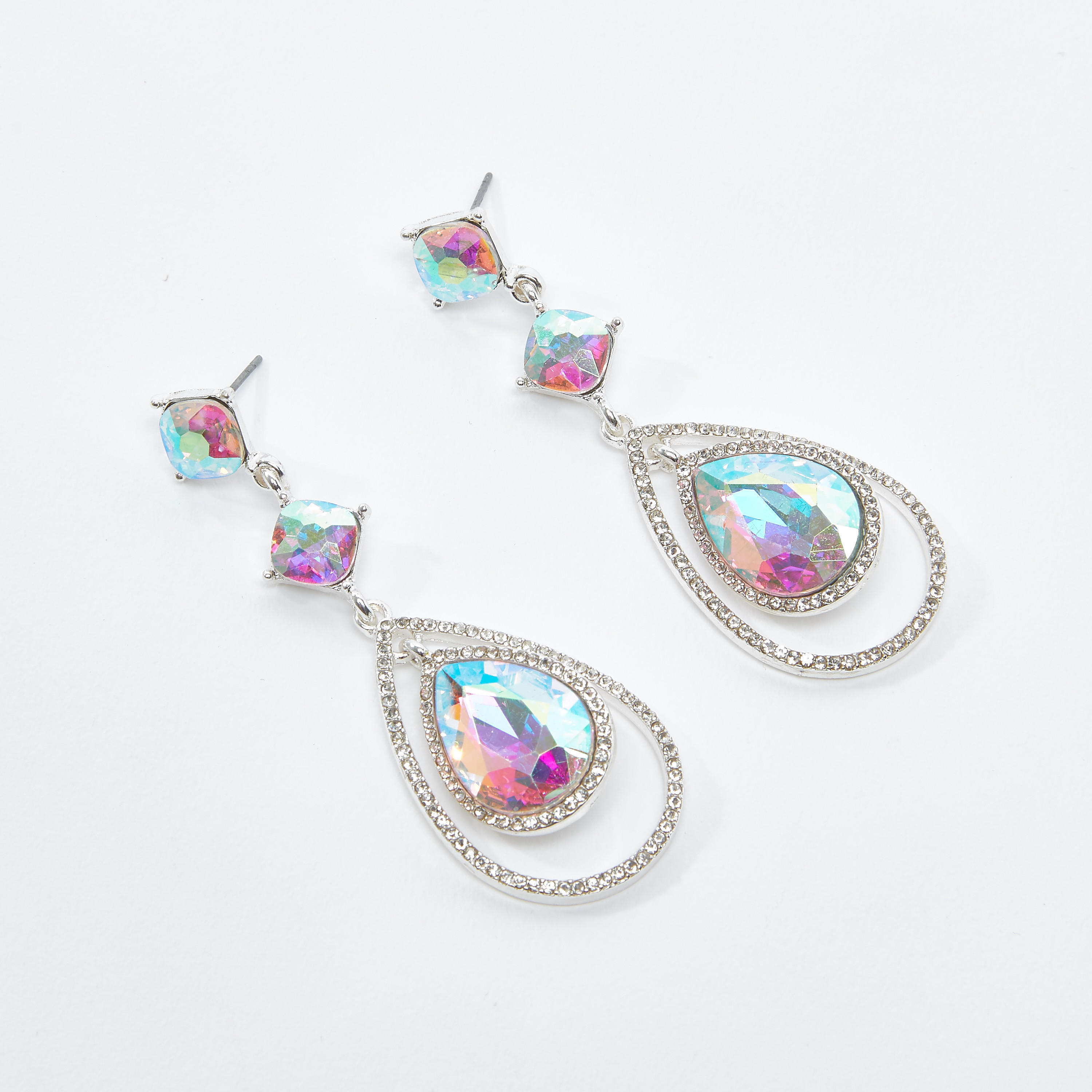 Studded Dangling Earrings with Pushback Closure-women-watchesandjewellery-jewellery-earrings-image-1