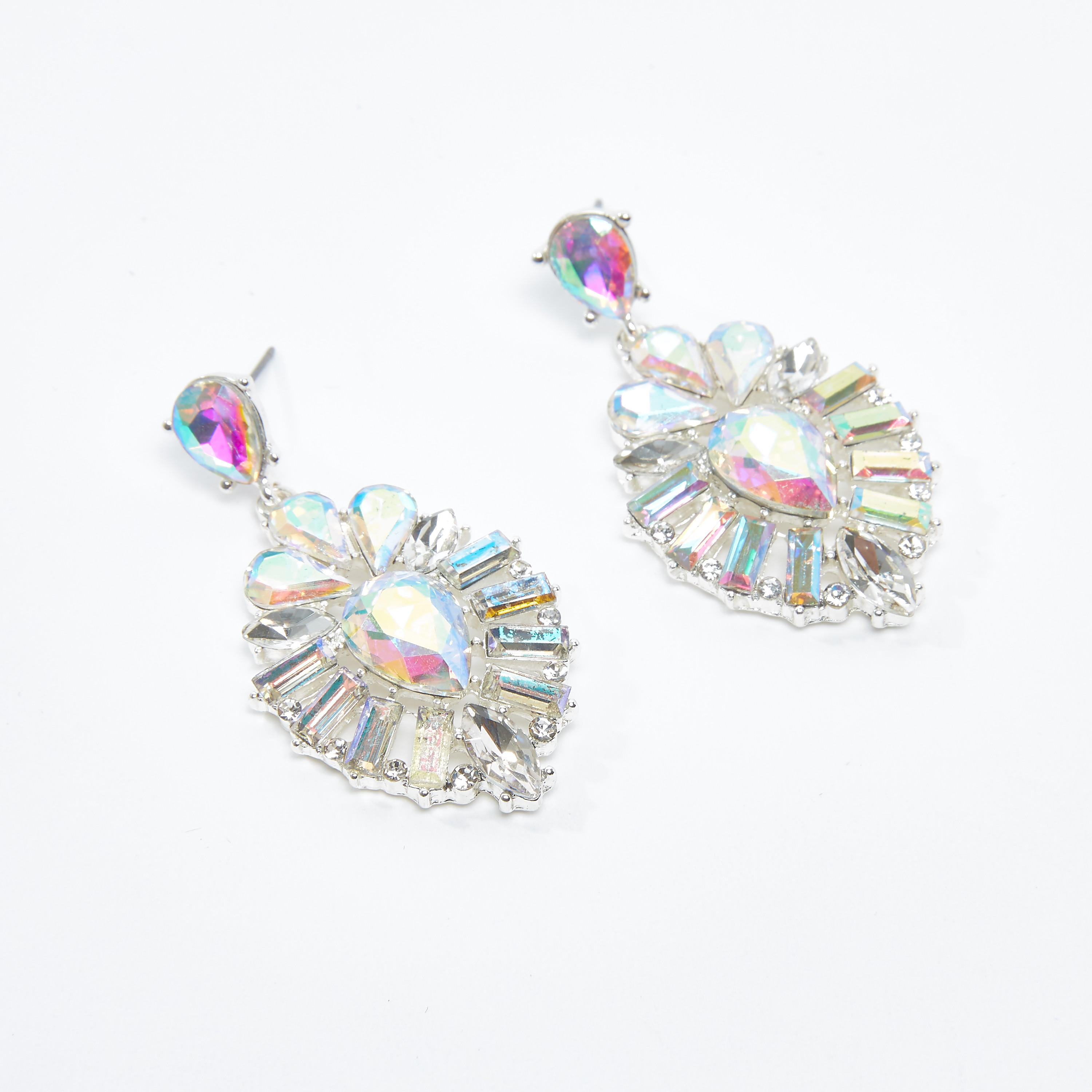 Studded Dangling Earrings with Pushback Closure-women-watchesandjewellery-jewellery-earrings-image-1