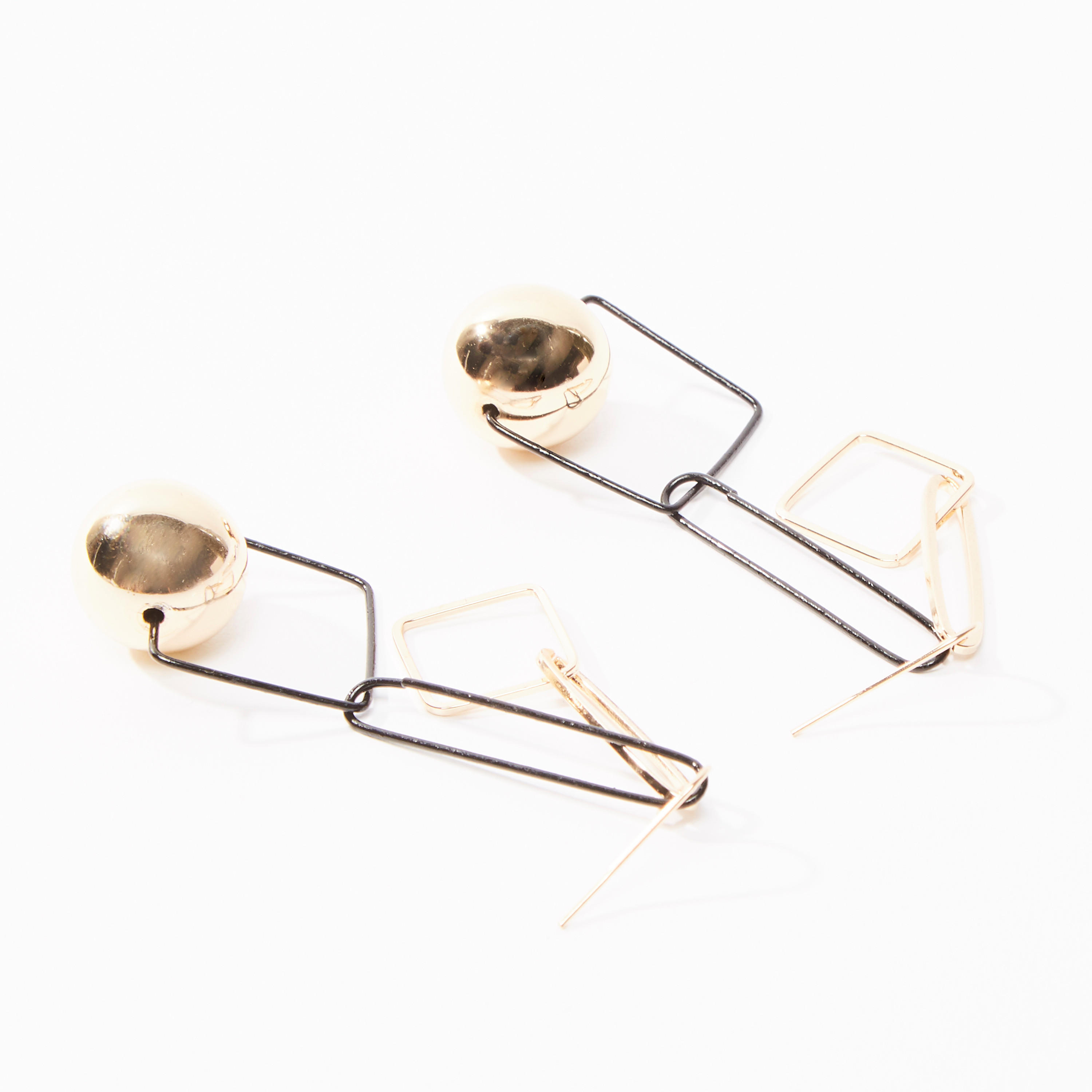 أقراط بدلّاية ميتاليك وخطاف إغلاق-women-watchesandjewellery-jewellery-earrings-image-4