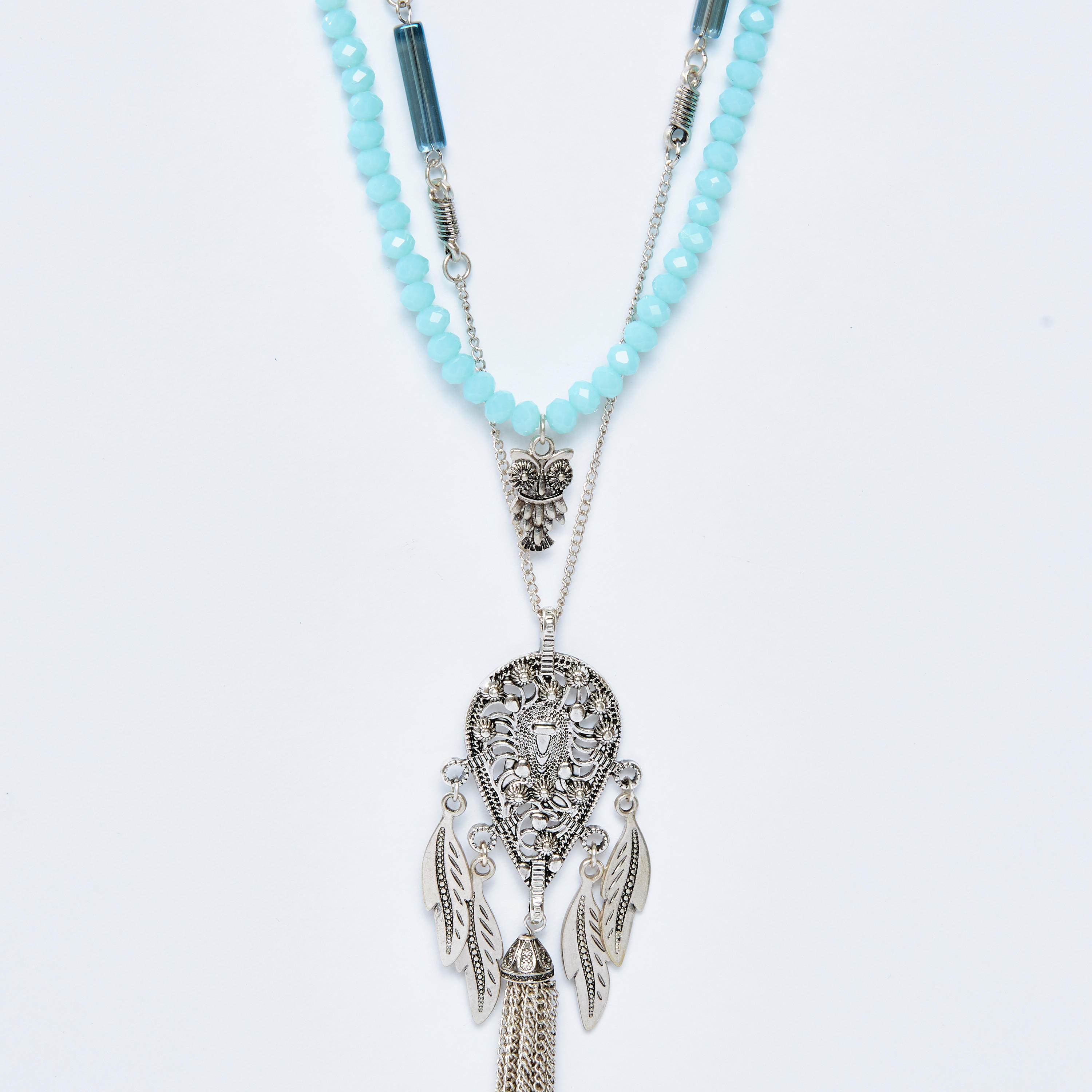 قلادة مزيّنة بالأحجار وشراشيب مع مشبك للإغلاق-women-watchesandjewellery-jewellery-necklacesandpendants-image-3