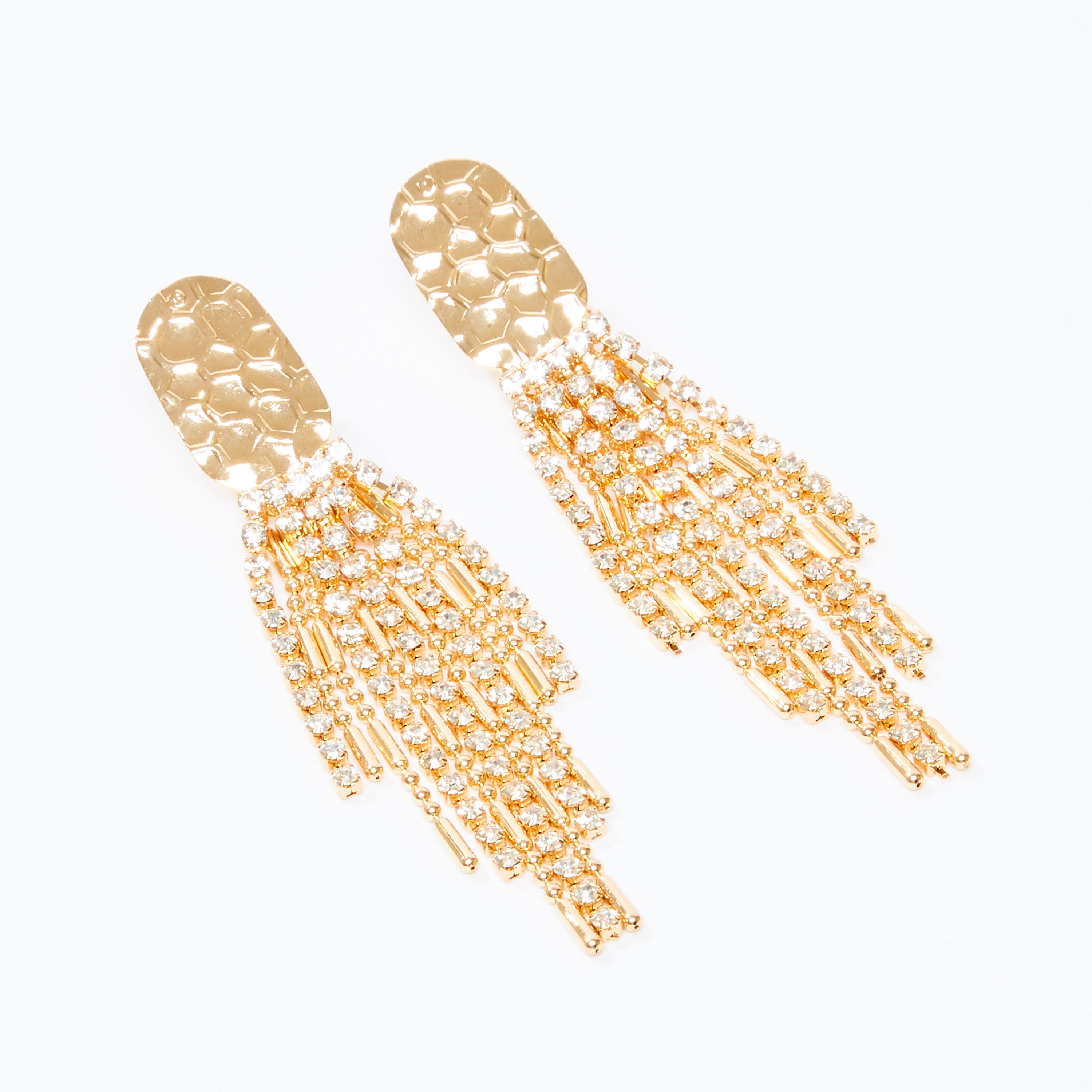 Studded Dangling Earrings with Pushback Closure-women-watchesandjewellery-jewellery-earrings-image-1