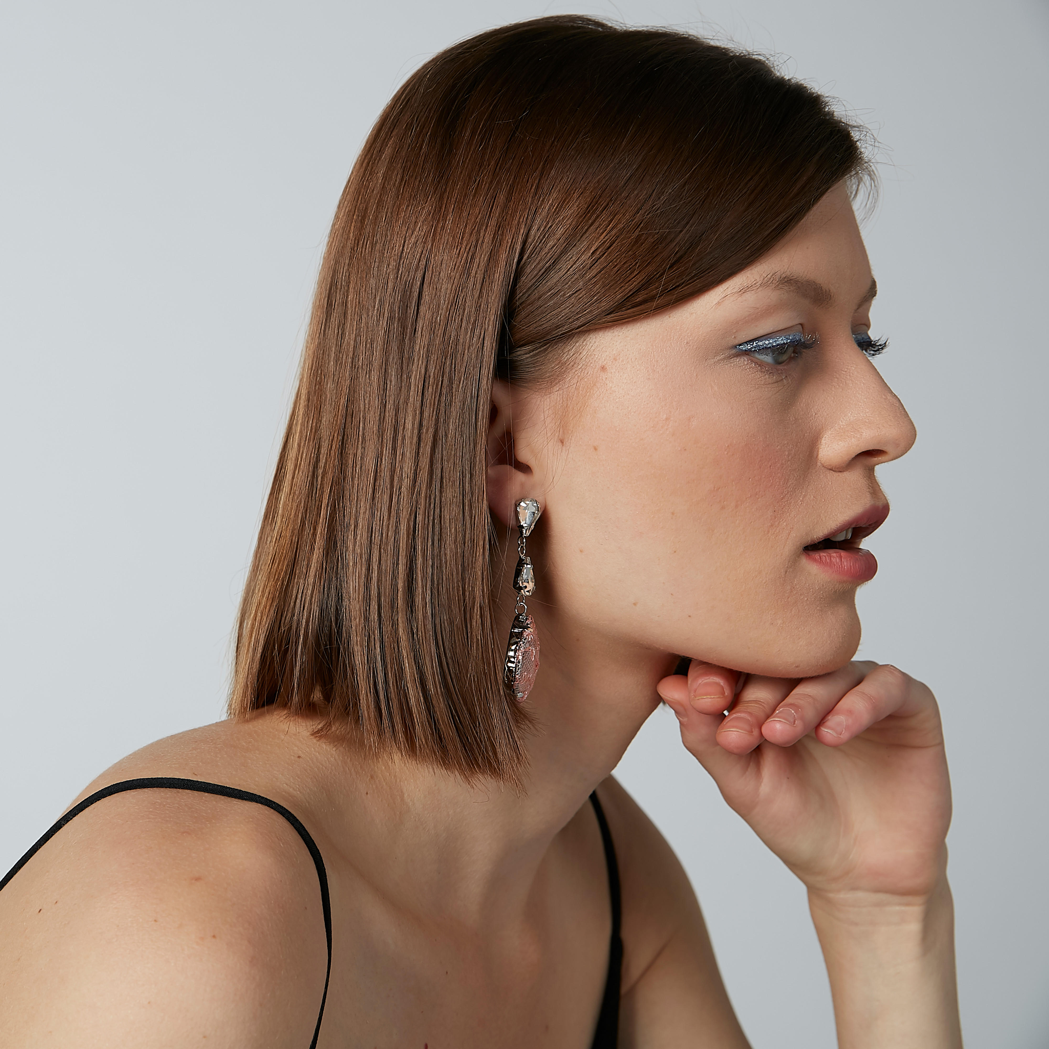 Embellished Dangling Earrings with Pushback Closure-women-watchesandjewellery-jewellery-earrings-image-2