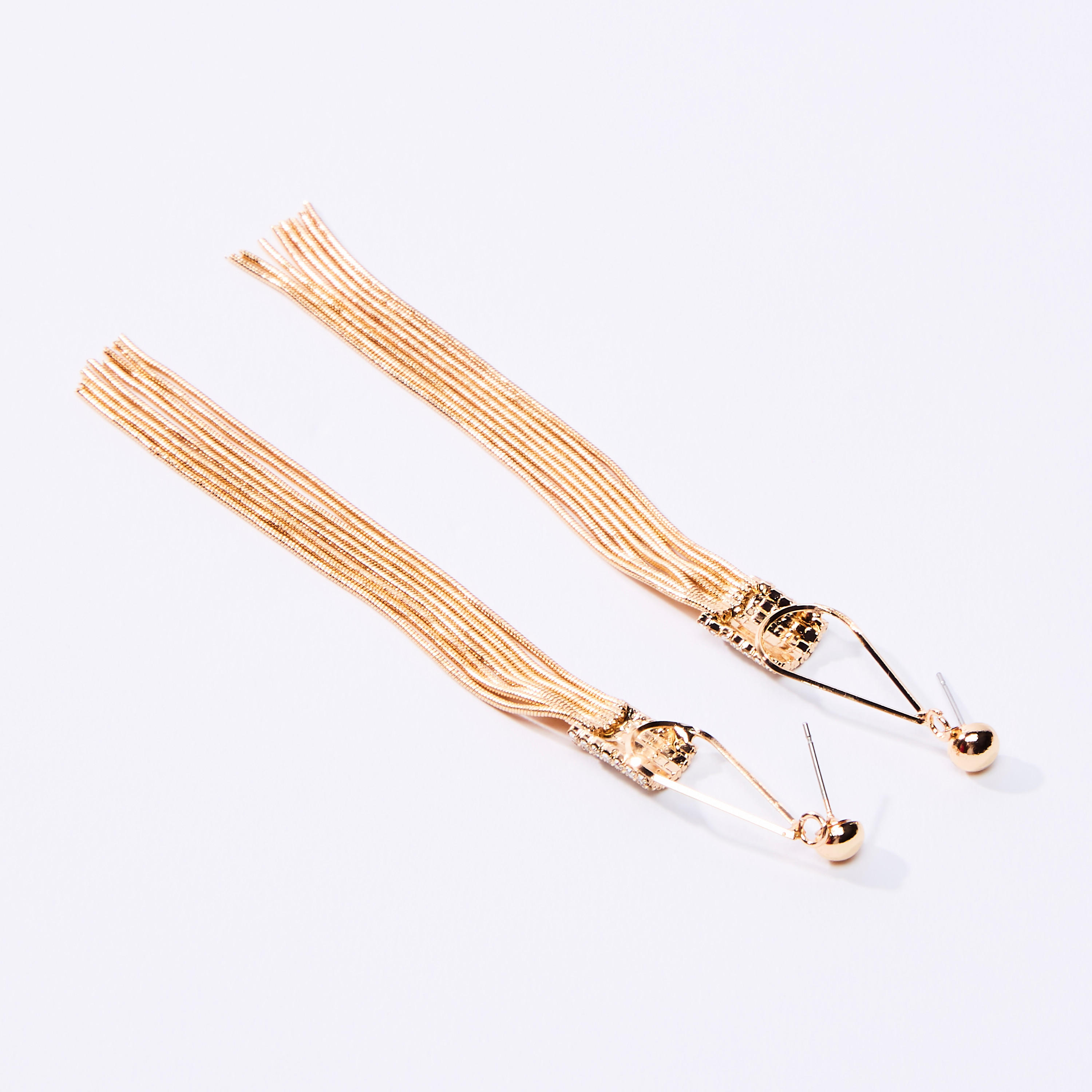 Studded Dangling Earrings with Pushback Closure-women-watchesandjewellery-jewellery-earrings-image-4