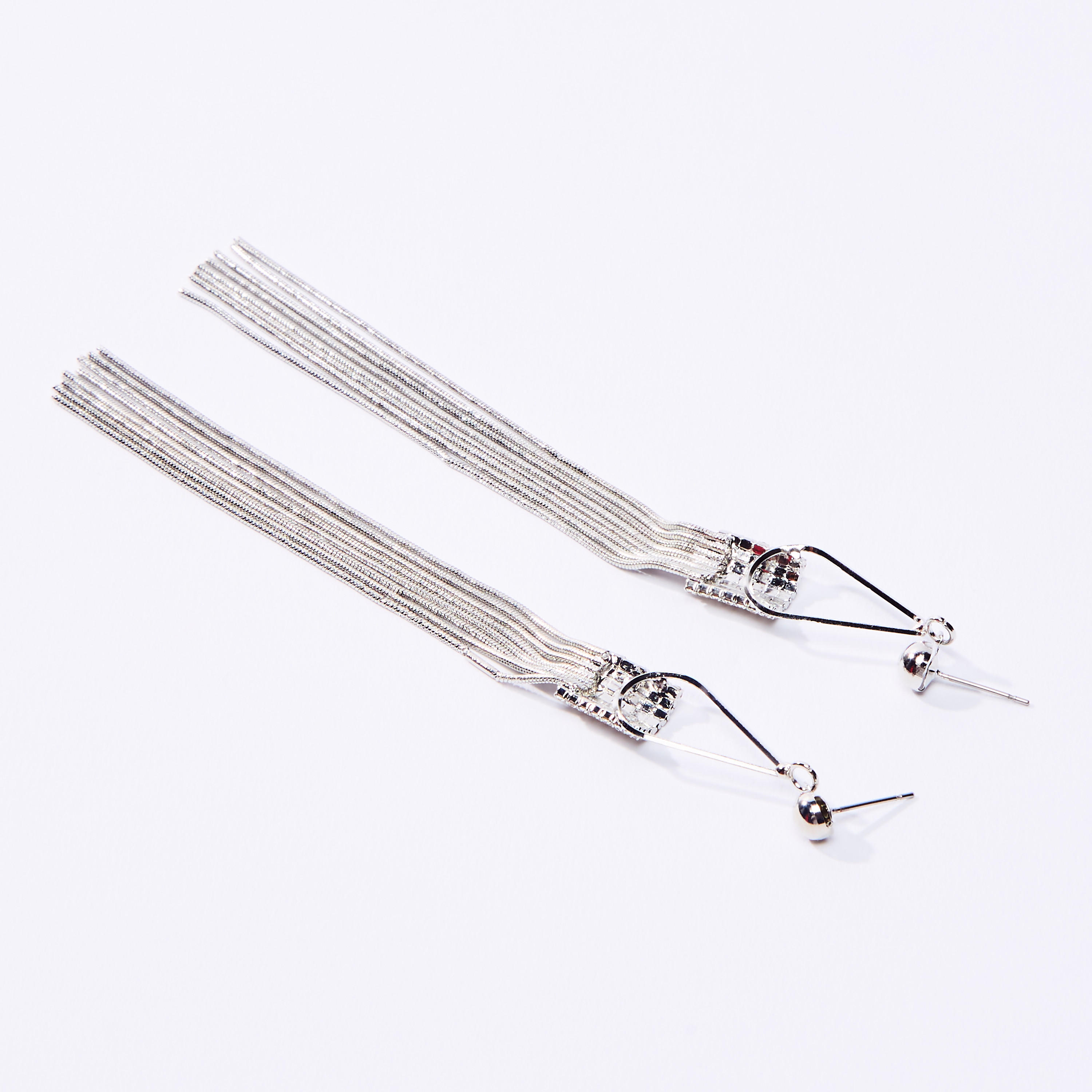 أقراط متدليّة مرصّعة بمكبس إغلاق-women-watchesandjewellery-jewellery-earrings-image-1