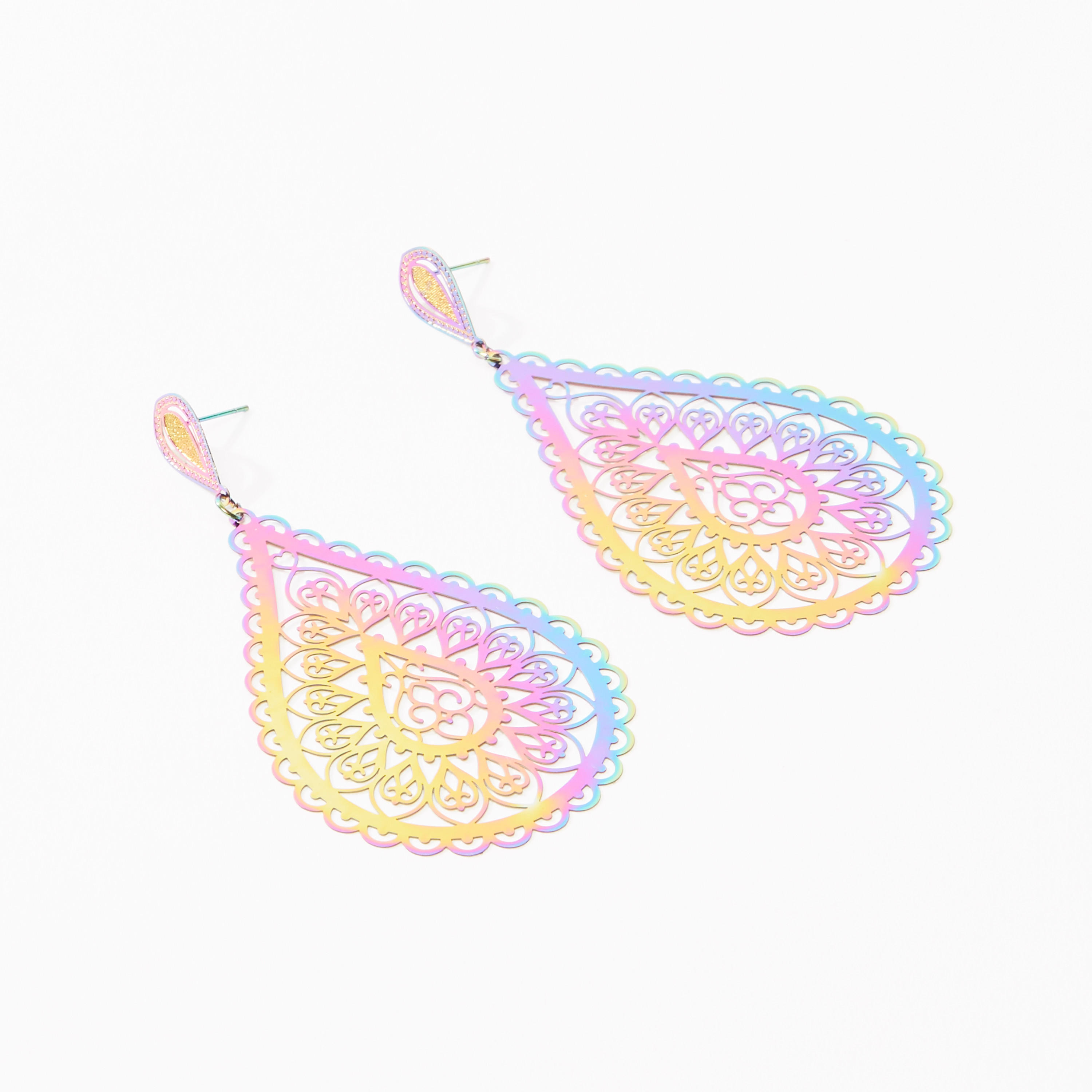 Drop Shape Dangling Earrings with Pushback Closure-women-watchesandjewellery-jewellery-earrings-image-1