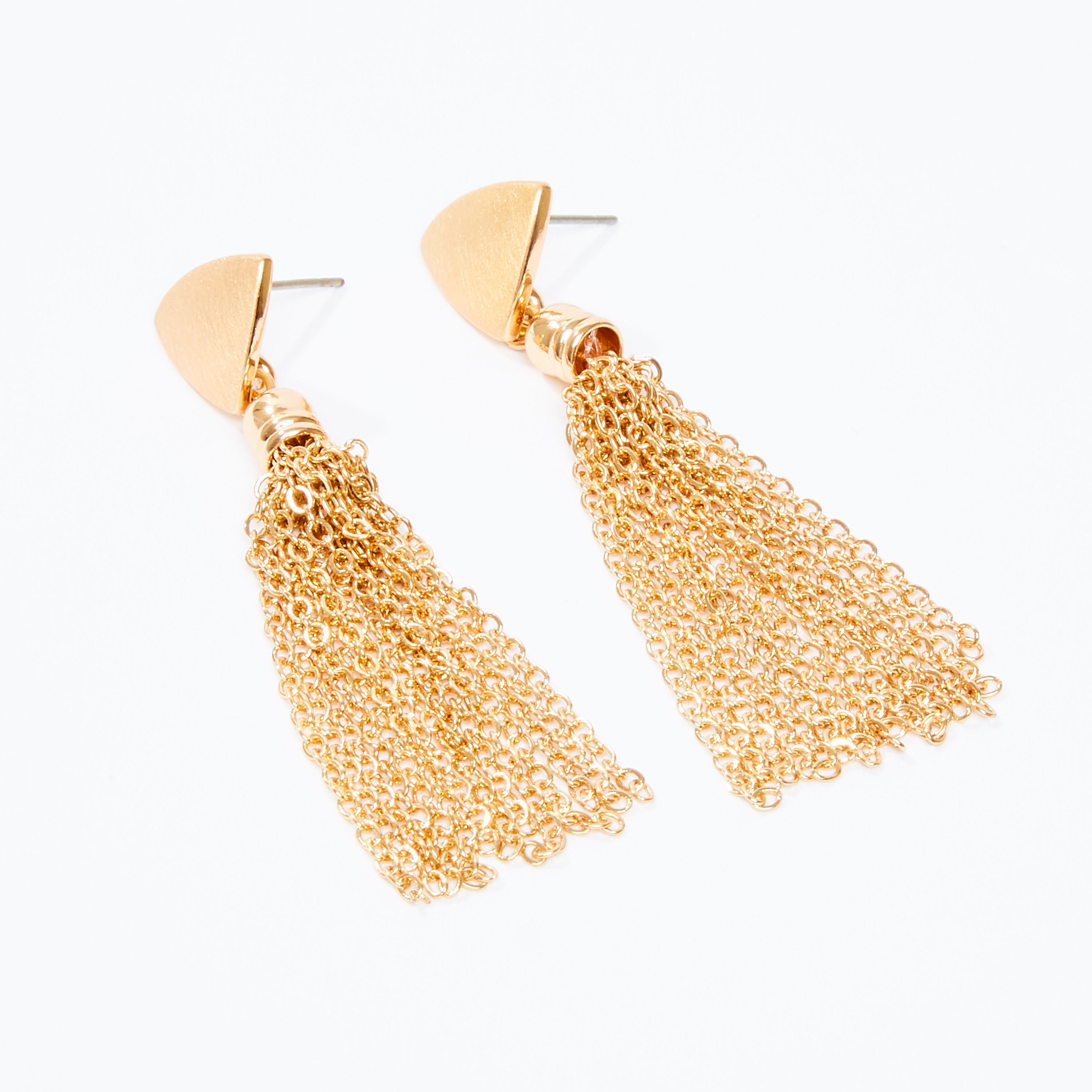 أقراط ميتاليك بمكبس إغلاق وشرّابات-women-watchesandjewellery-jewellery-earrings-image-1