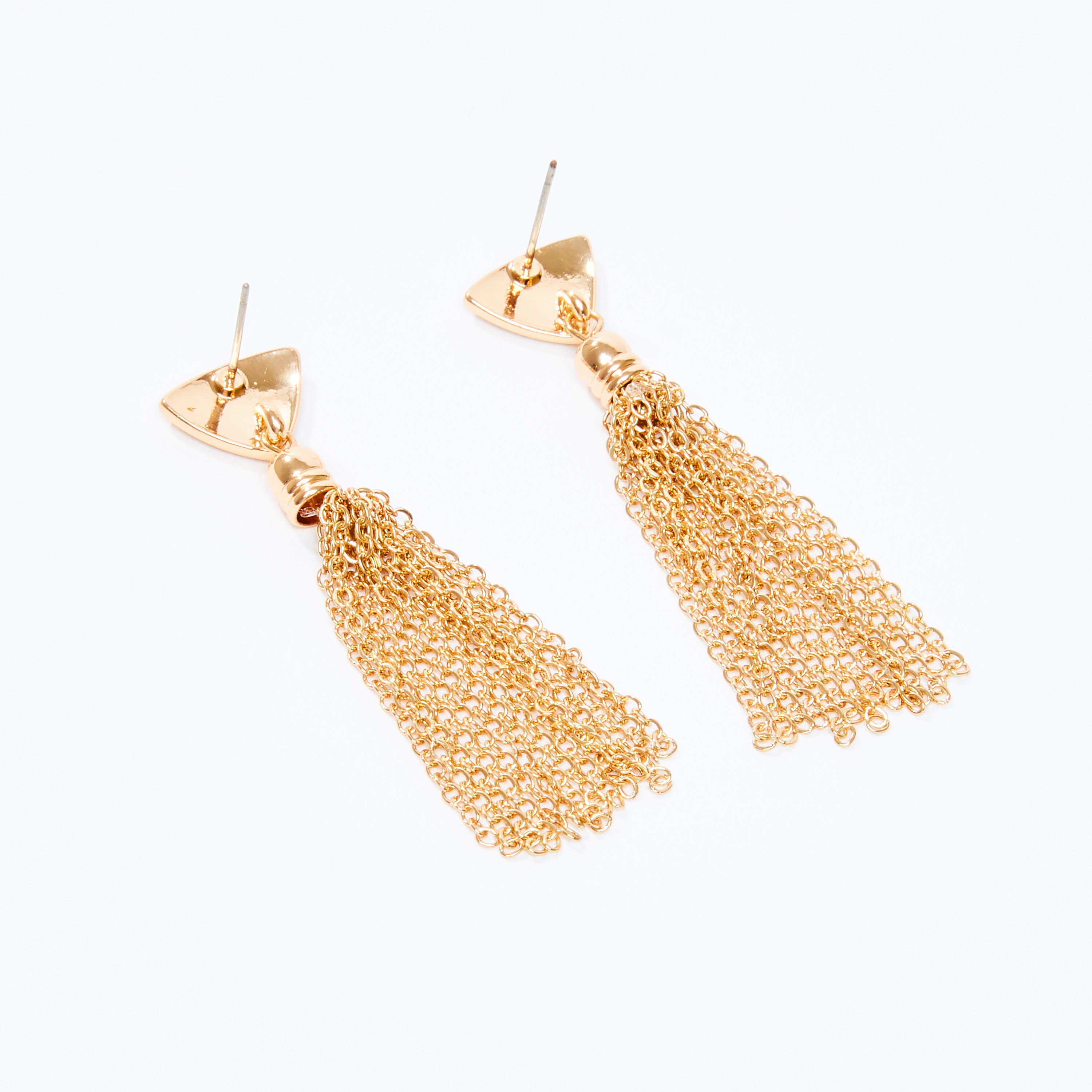 أقراط ميتاليك بمكبس إغلاق وشرّابات-women-watchesandjewellery-jewellery-earrings-image-4