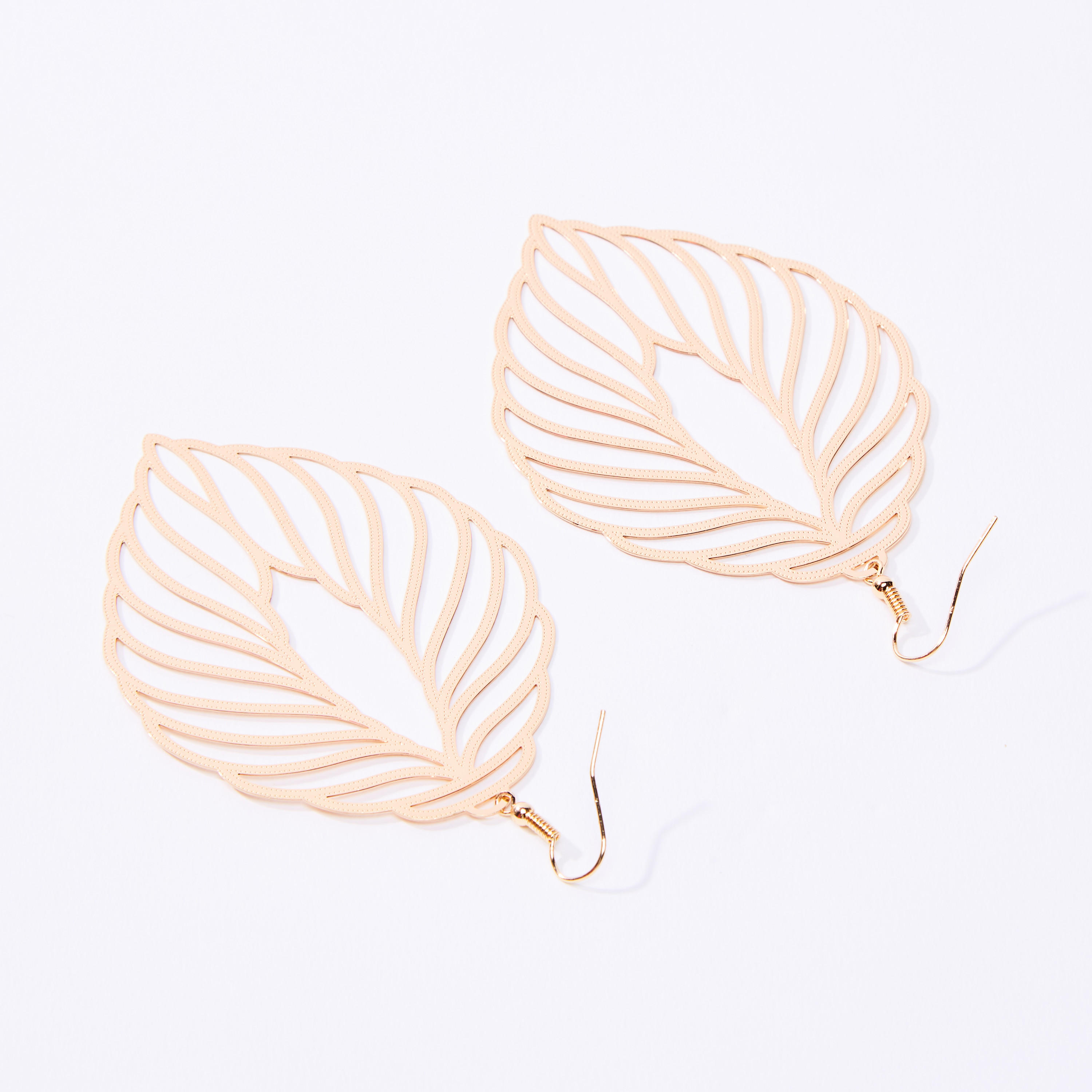 أقراط بدلّاية ميتاليك وخطاف إغلاق-women-watchesandjewellery-jewellery-earrings-image-1