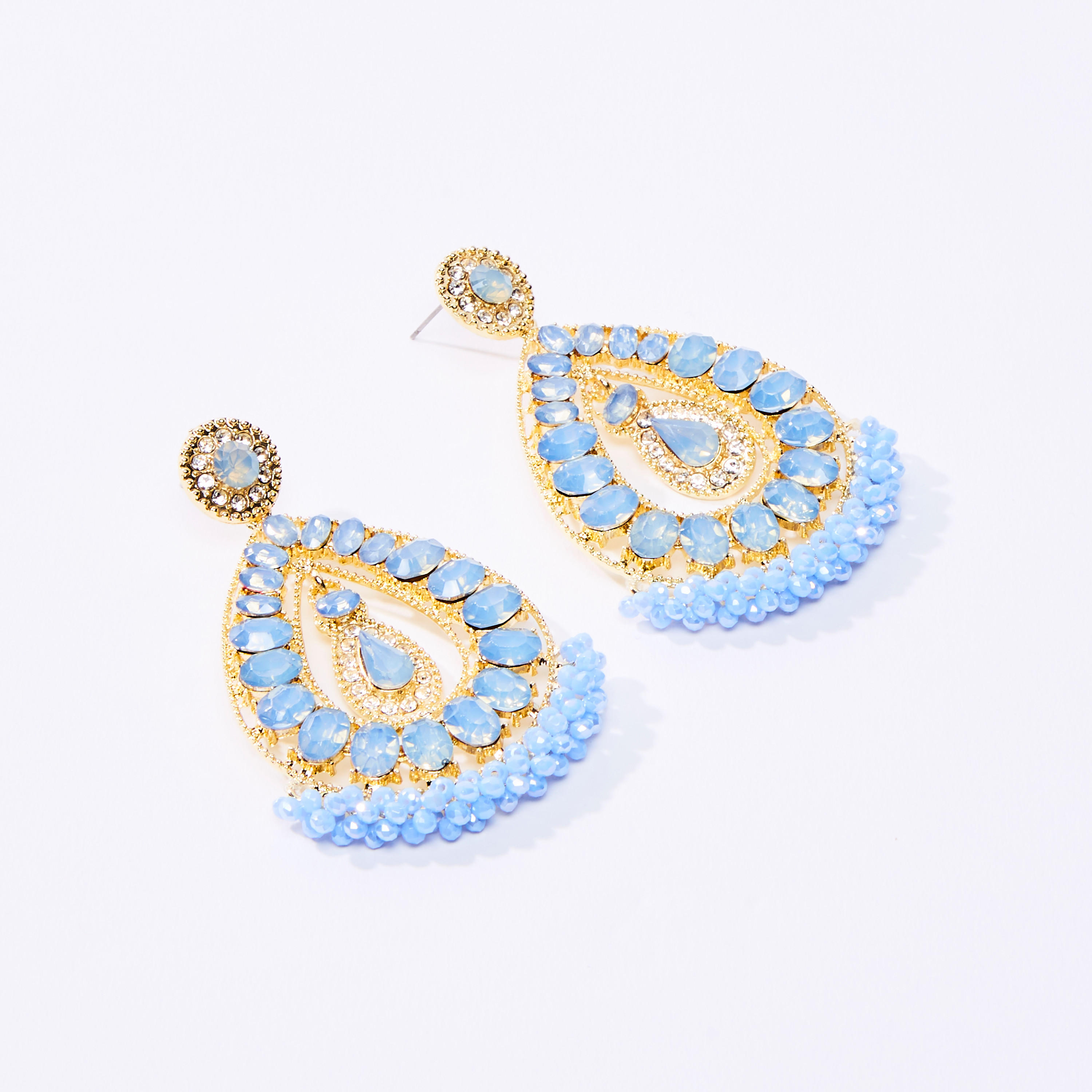 أقراط بدلّاية مزينة بمكبس إغلاق-women-watchesandjewellery-jewellery-earrings-image-4