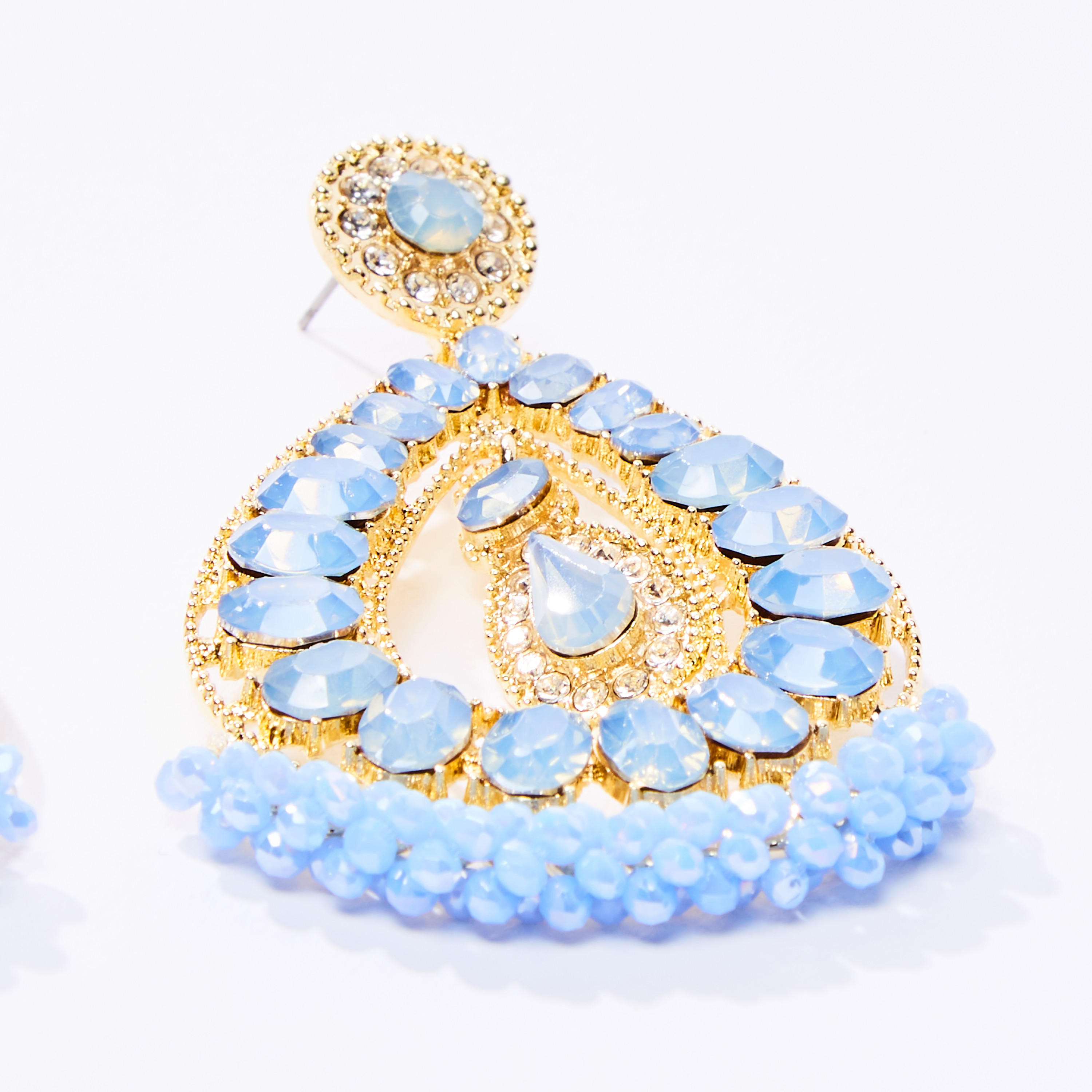 أقراط بدلّاية مزينة بمكبس إغلاق-women-watchesandjewellery-jewellery-earrings-image-2