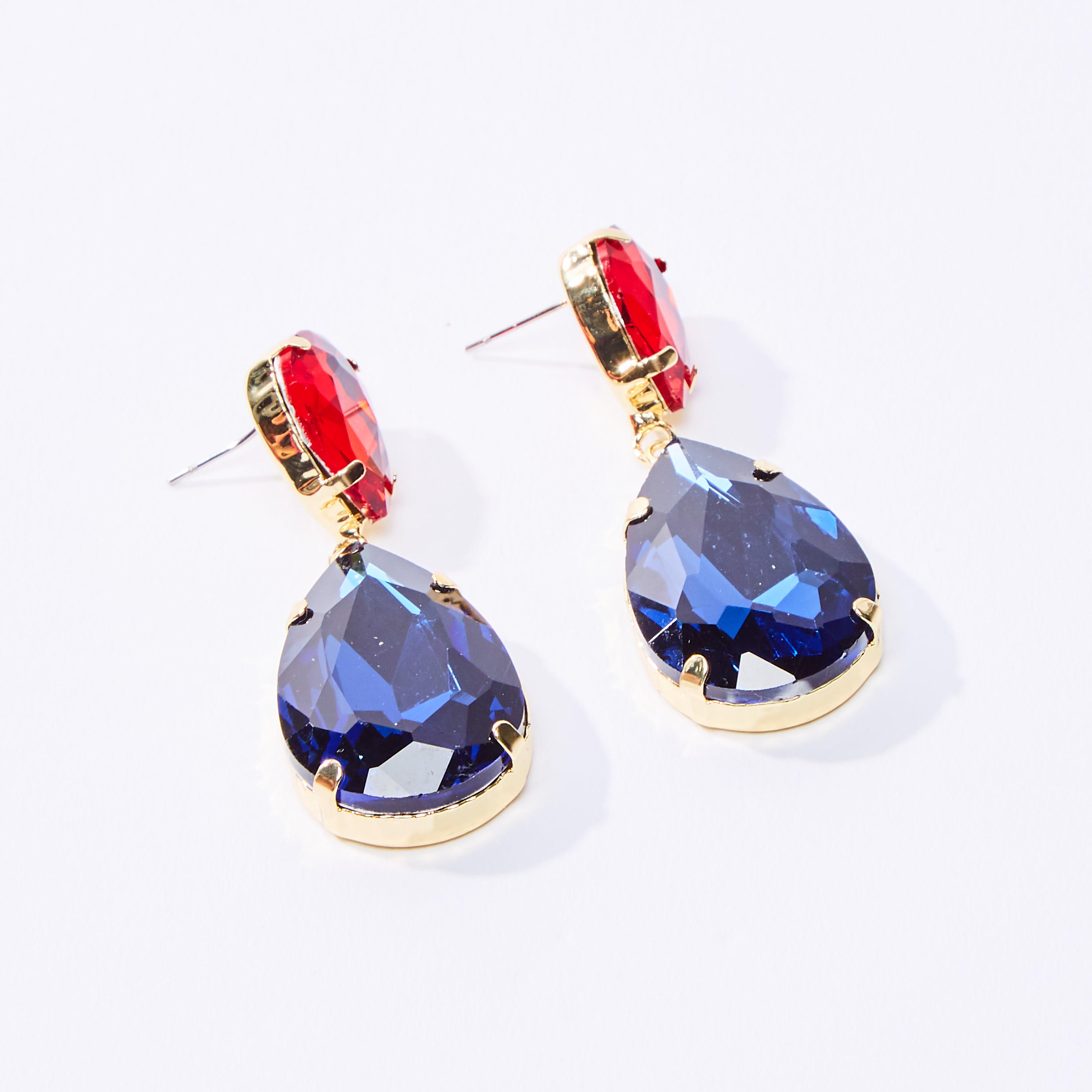 Studded Dangling Earrings with Pushback Closure-women-watchesandjewellery-jewellery-earrings-image-1