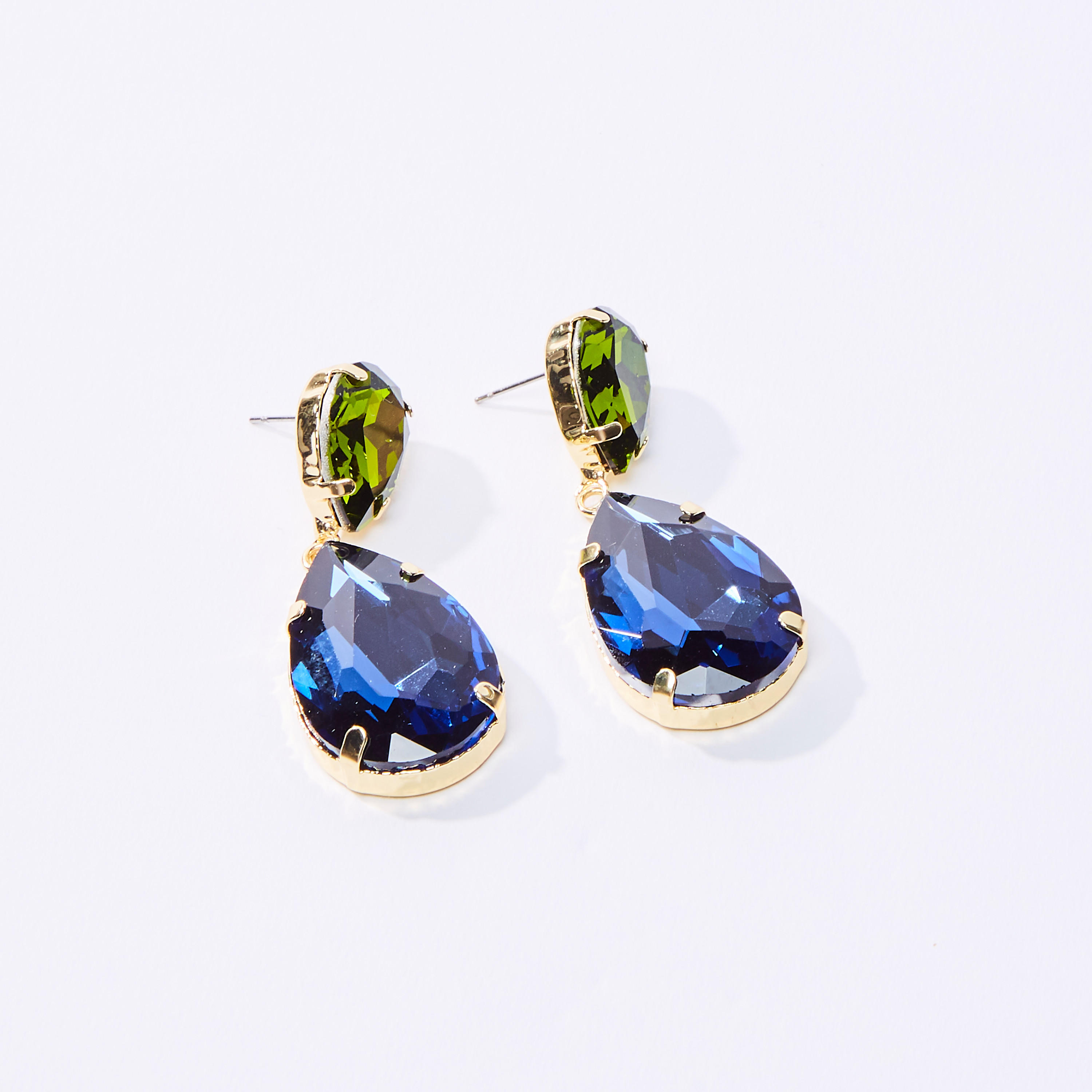 Studded Dangling Earrings with Pushback Closure-women-watchesandjewellery-jewellery-earrings-image-1