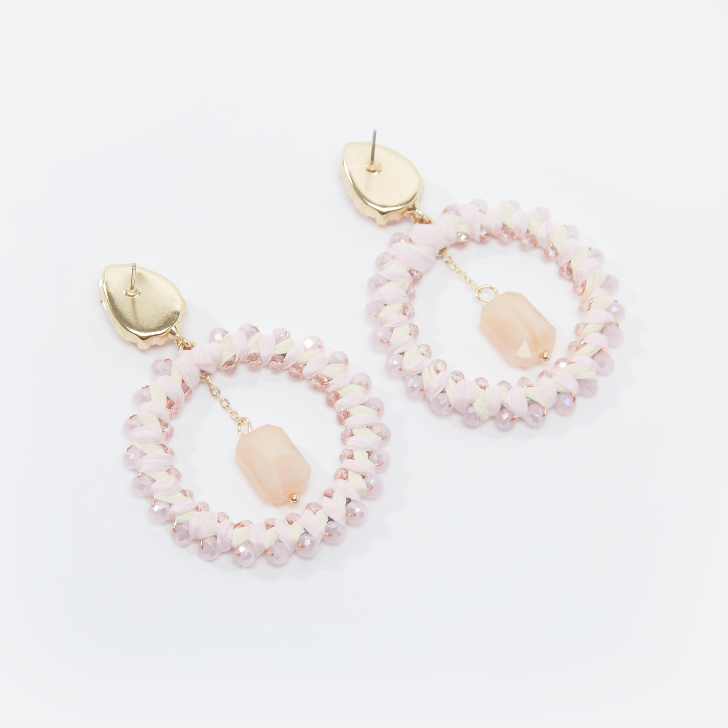 أقراط بدلّاية مزينة بمكبس إغلاق-women-watchesandjewellery-jewellery-earrings-image-1