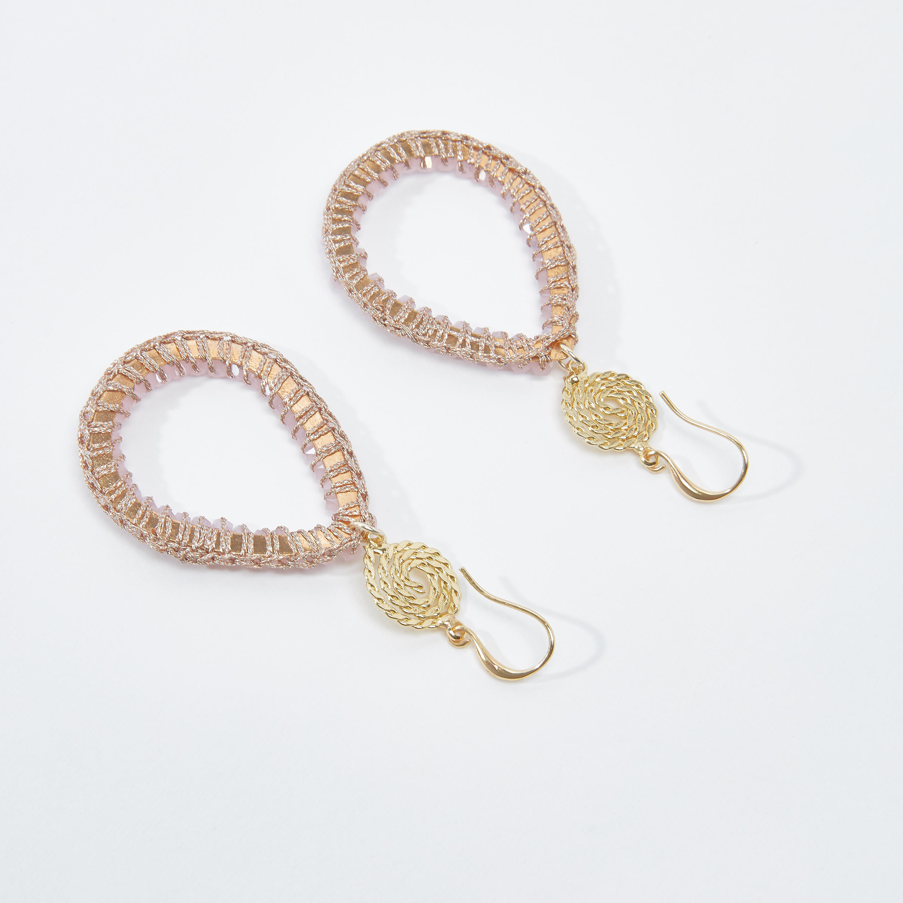 أقراط دلّاية بخطّاف إغلاق وتزيينات-women-watchesandjewellery-jewellery-earrings-image-1