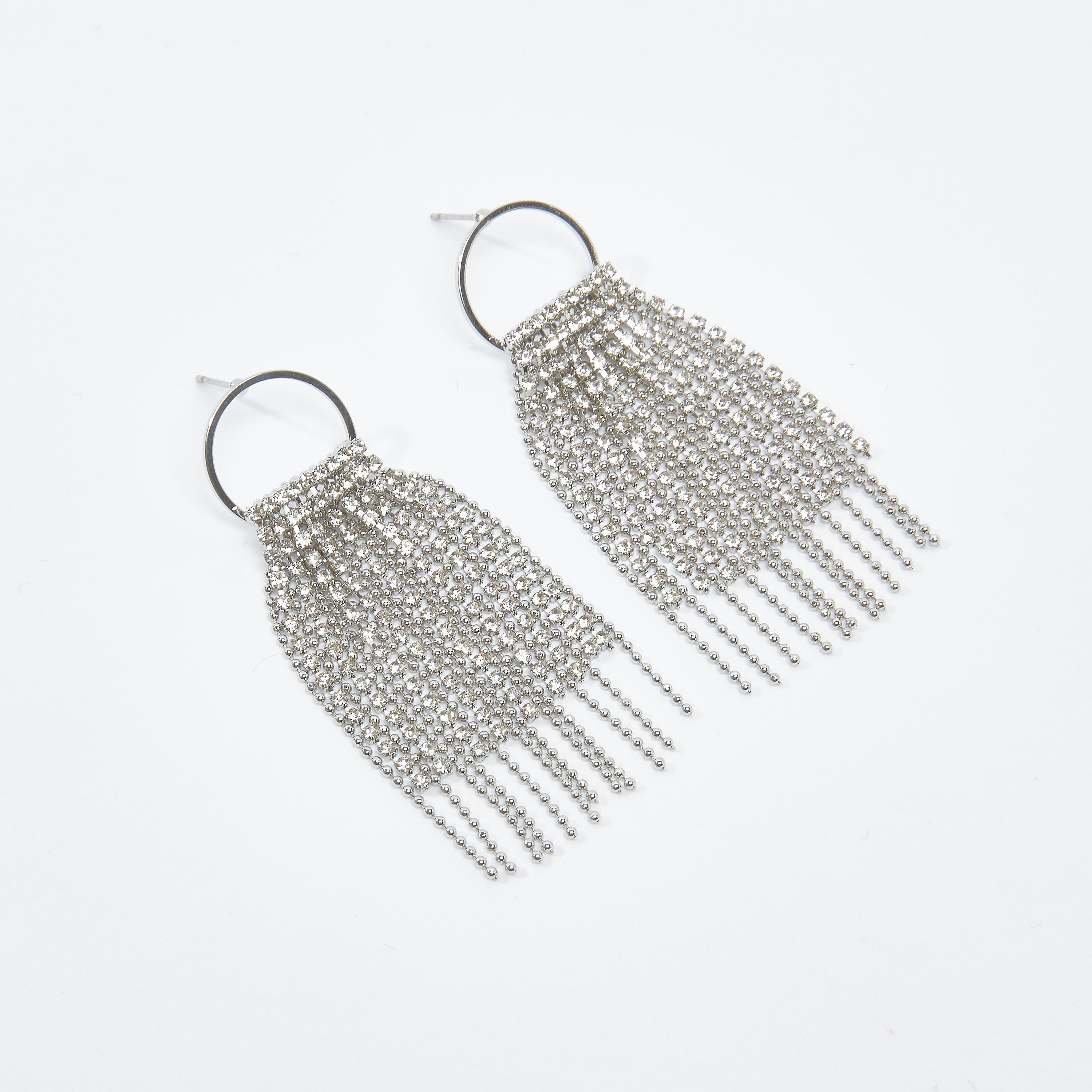 Studded Dangling Earrings with Pushback Closure-women-watchesandjewellery-jewellery-earrings-image-1