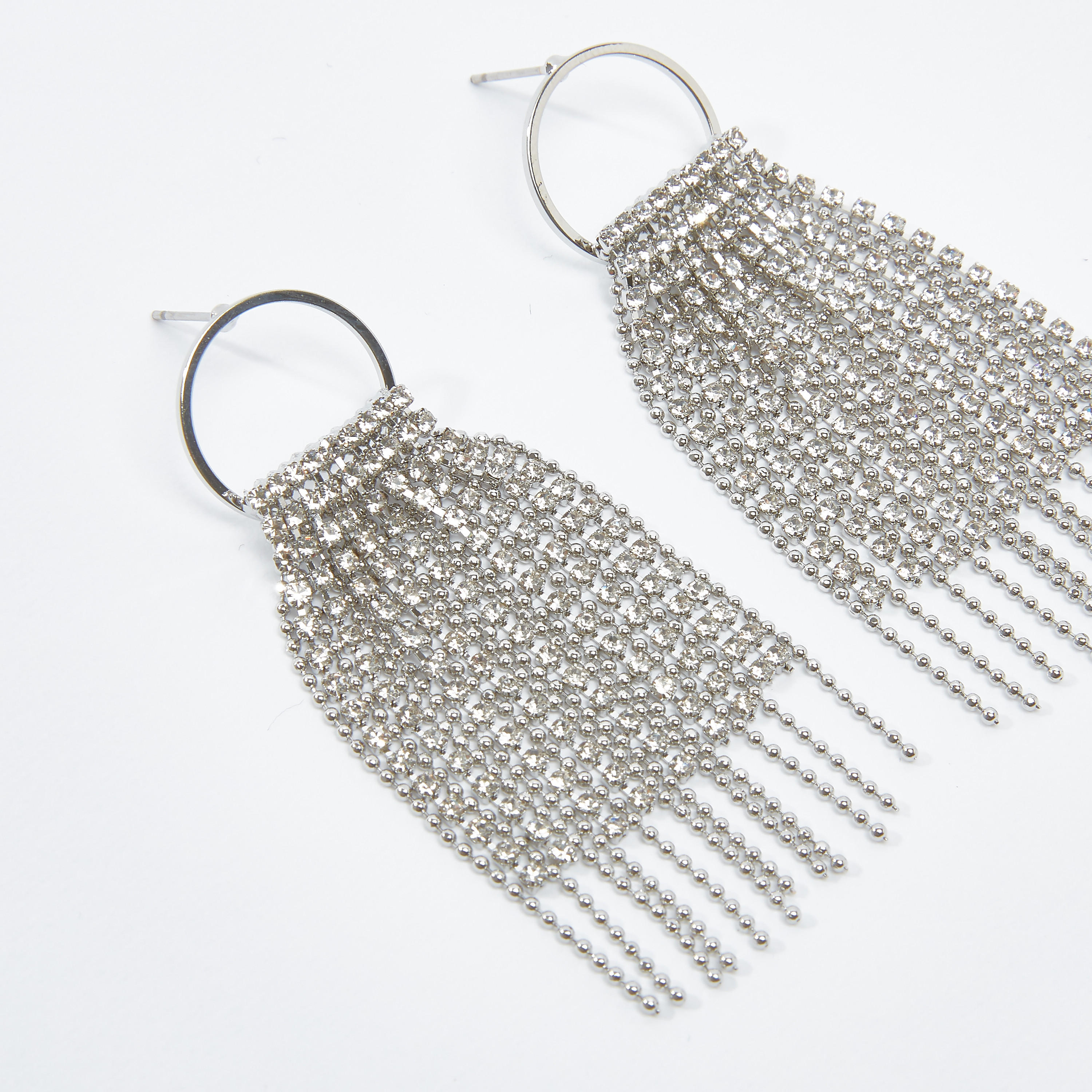 Studded Dangling Earrings with Pushback Closure-women-watchesandjewellery-jewellery-earrings-image-3