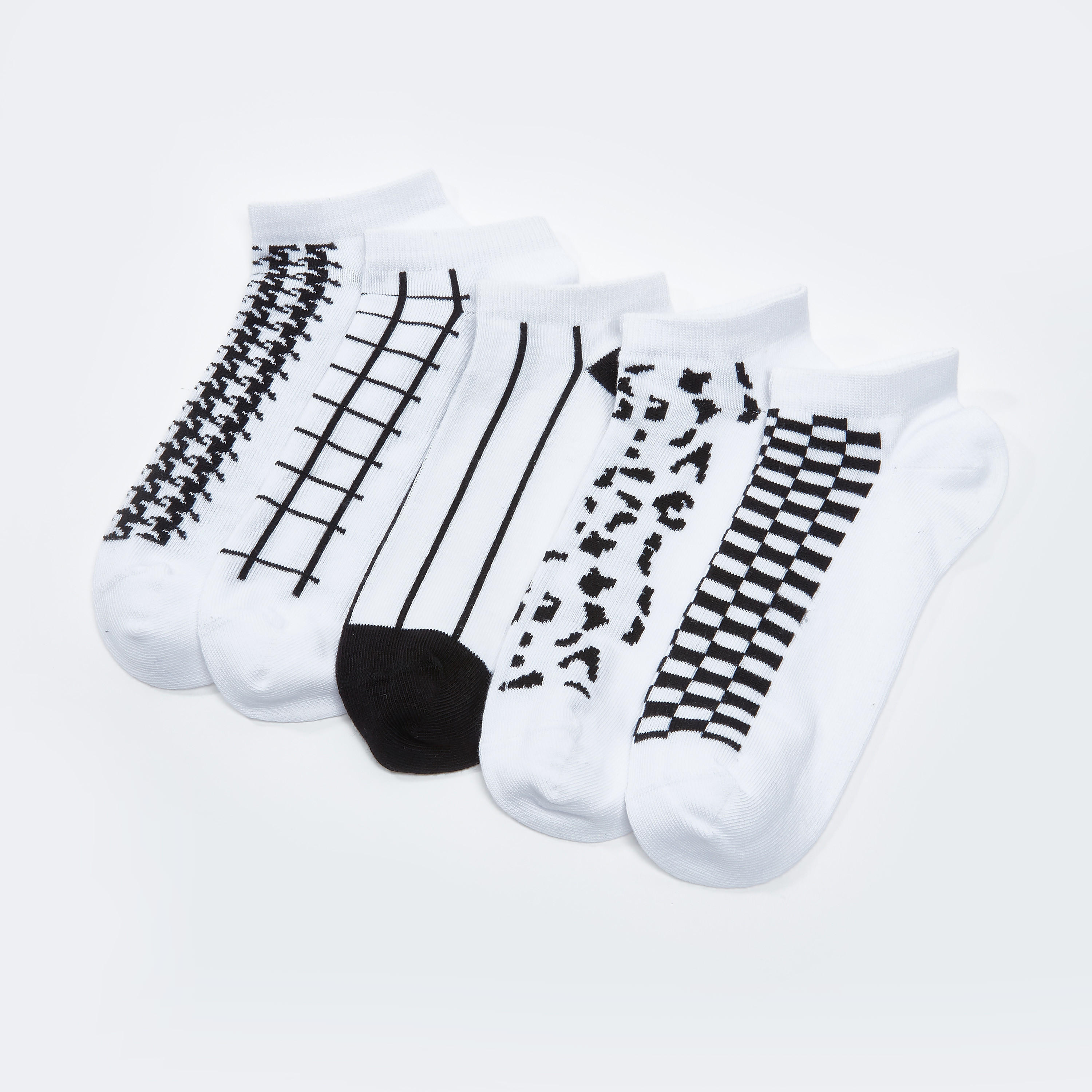 جوارب بطول الكاحل بطبعات - طقم من 5 أزواج-women-socksandstockings-image-2