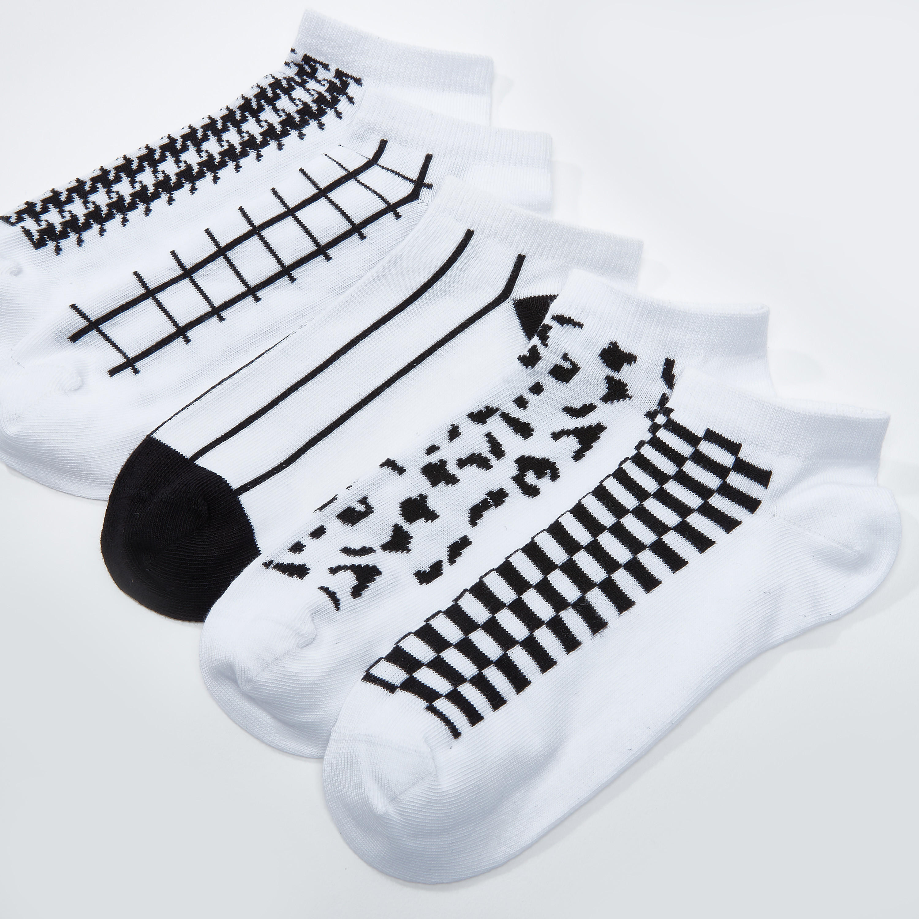 جوارب بطول الكاحل بطبعات - طقم من 5 أزواج-women-socksandstockings-image-3