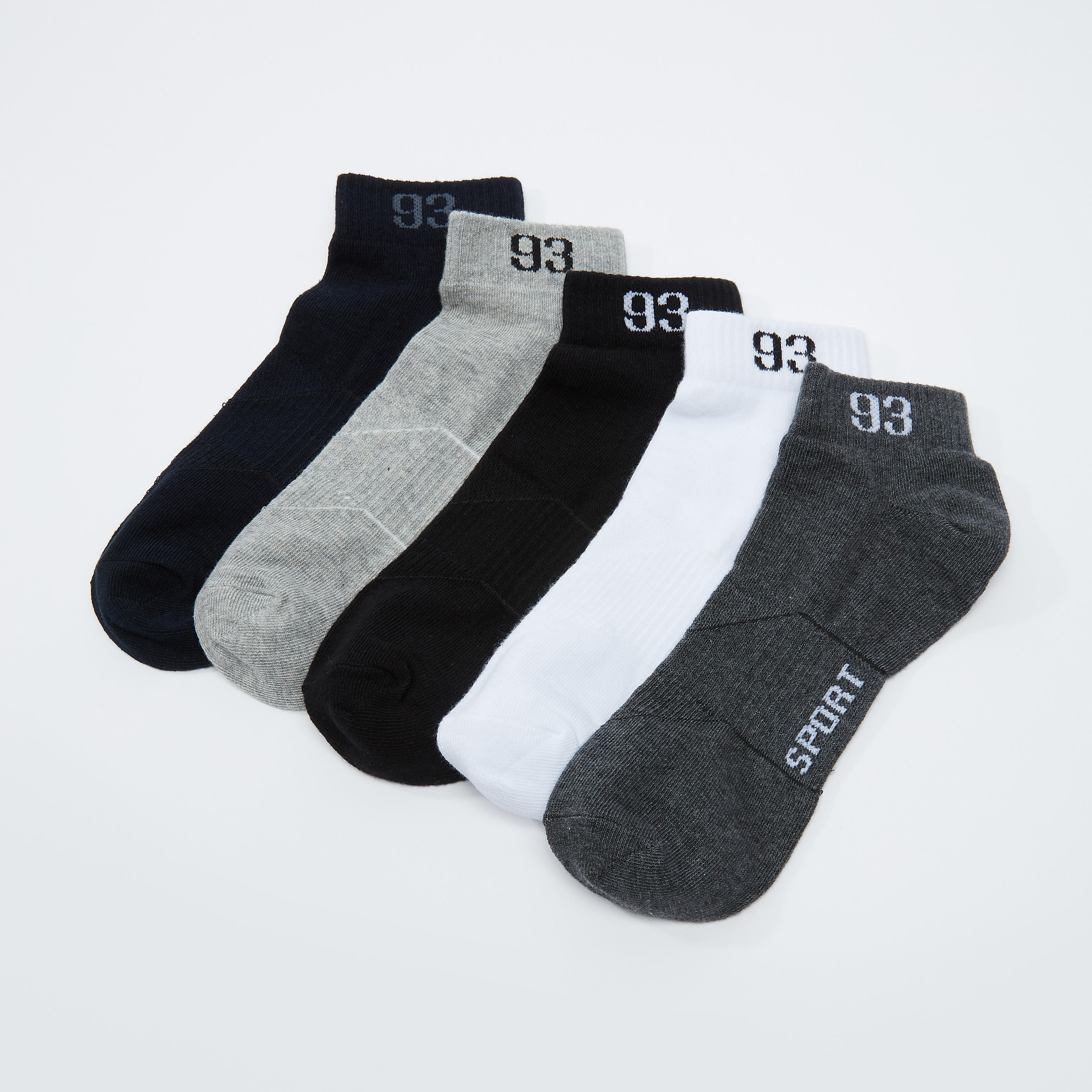 جوارب بطول الكاحل بطبعات - طقم من 5 أزواج-women-socksandstockings-image-2