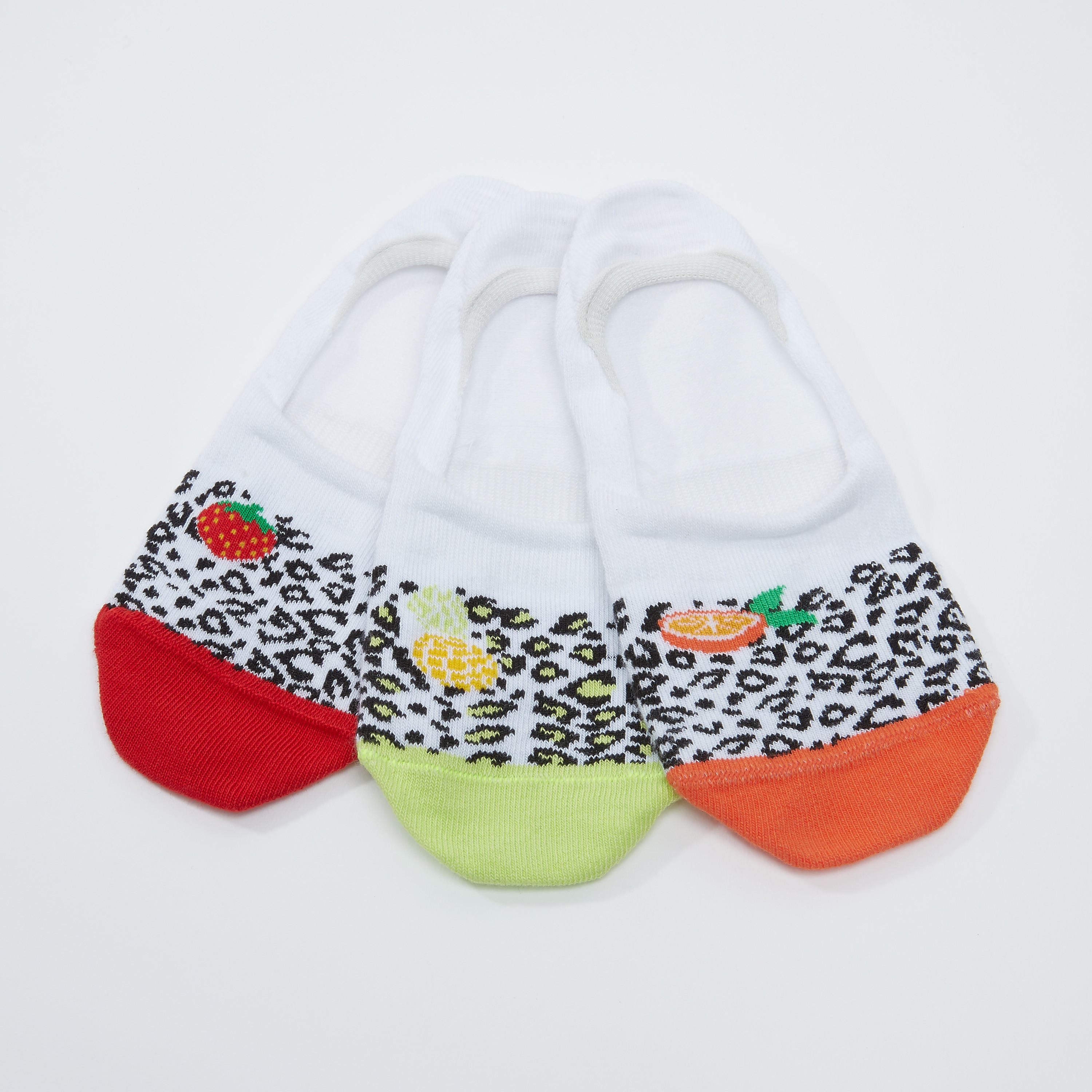 جوارب غير مرئية بطبعات - طقم من 3 أزواج-women-socksandstockings-image-3