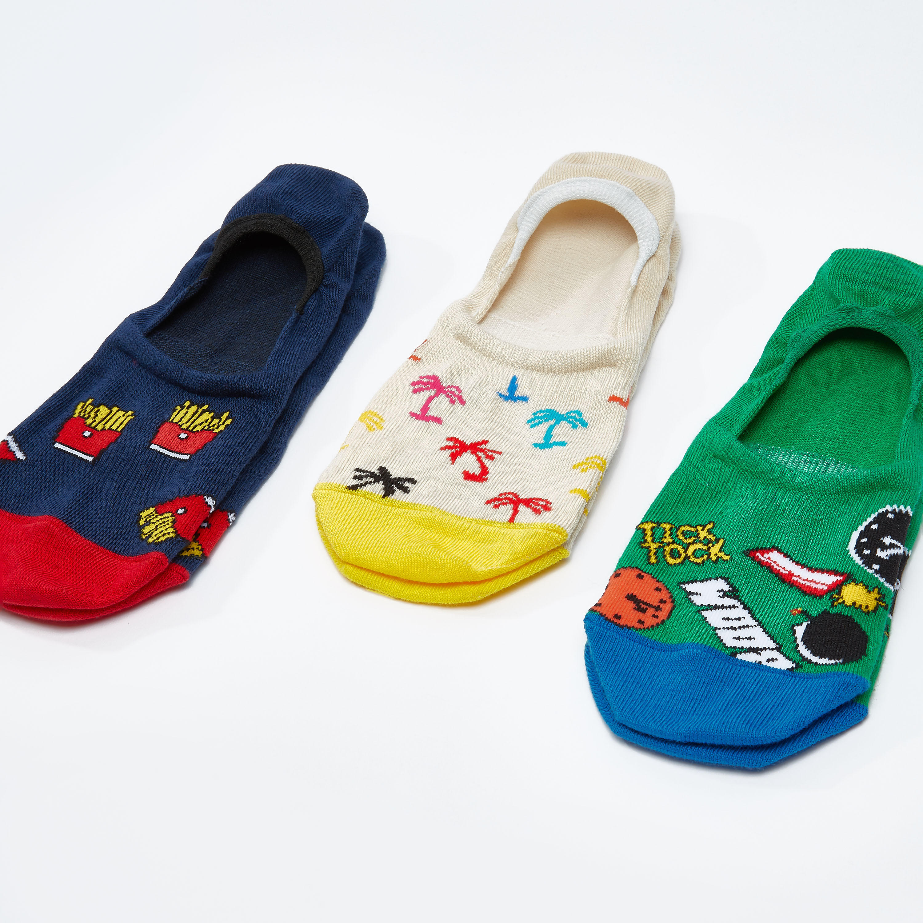 جوارب غير مرئية بطبعات – طقم من 3 أزواج-women-socksandstockings-image-1