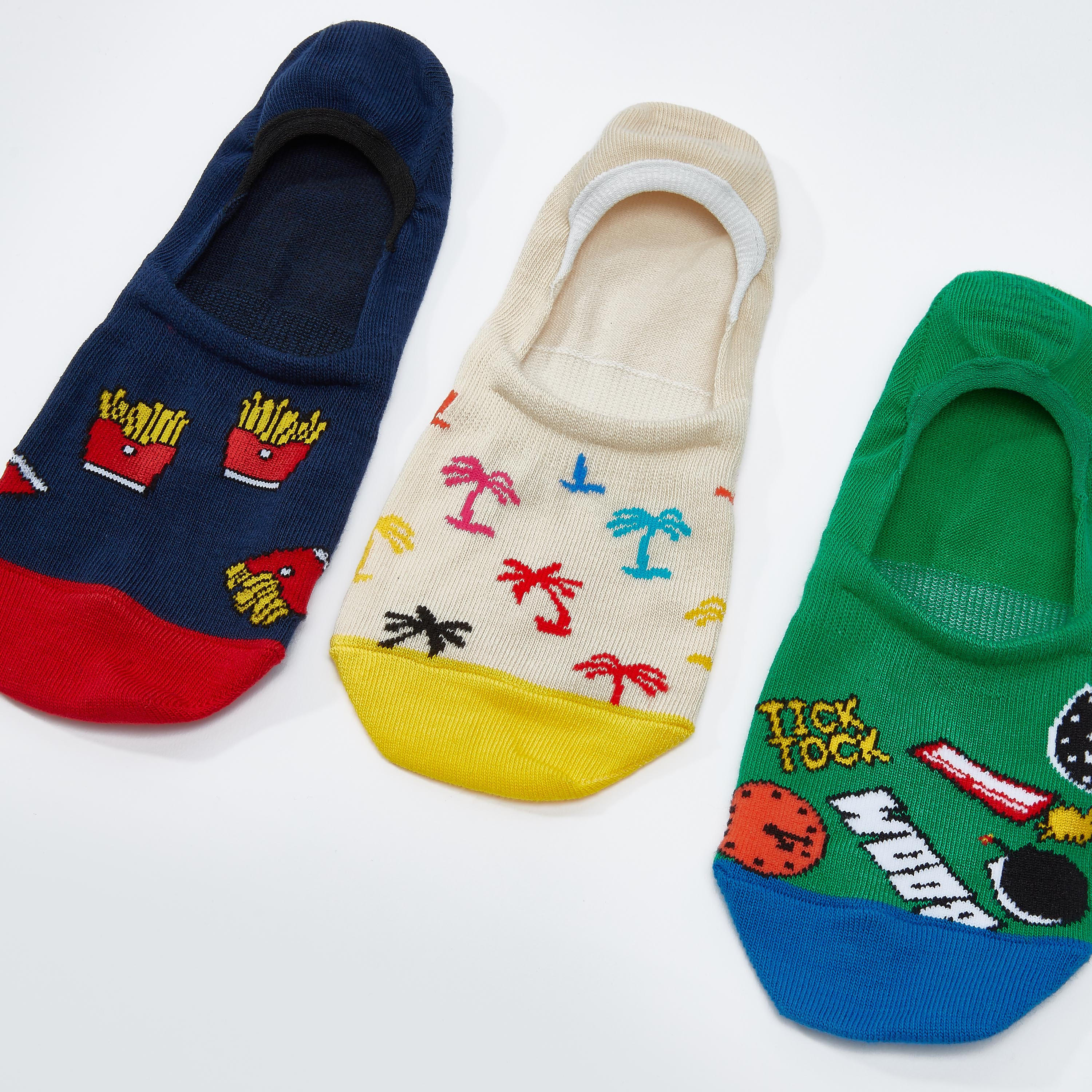 جوارب غير مرئية بطبعات – طقم من 3 أزواج-women-socksandstockings-image-2