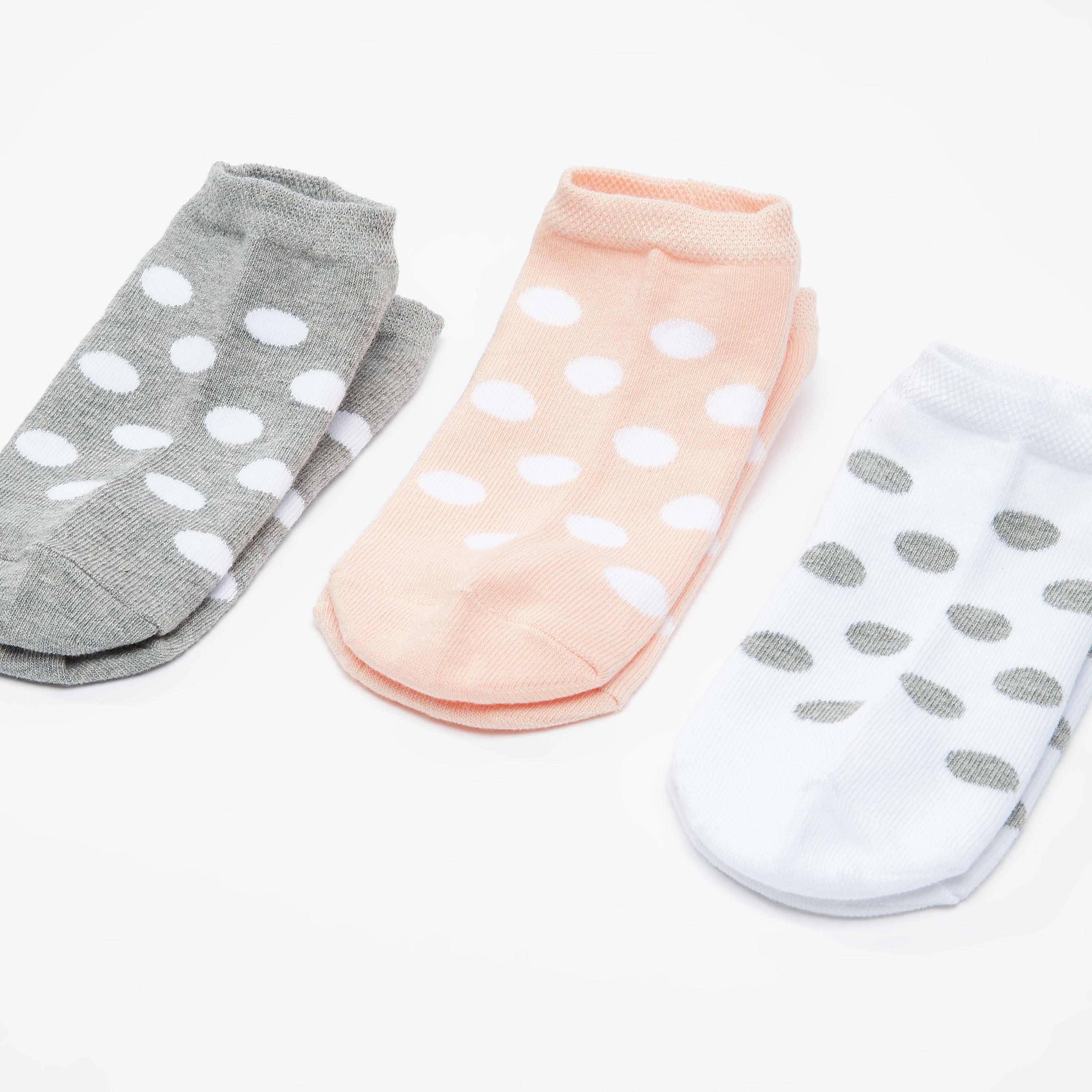 جوارب بطول الكاحل بطبعات - طقم من 3 أزواج-women-socksandstockings-image-1