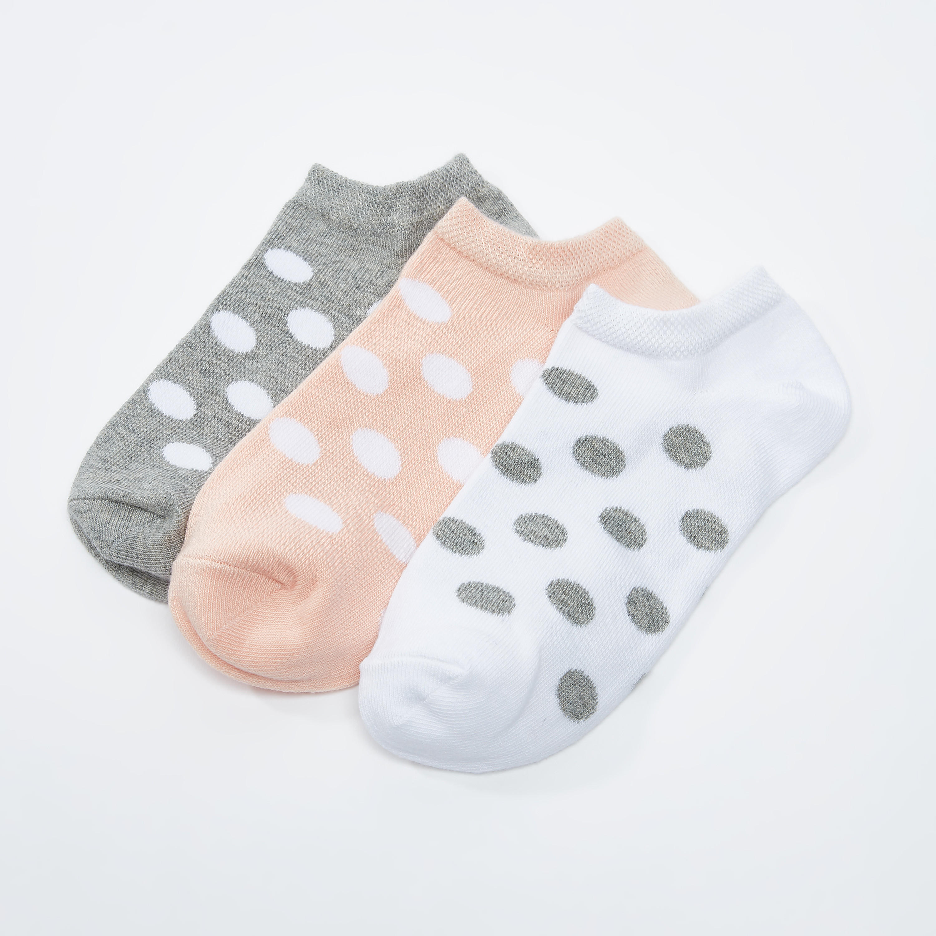 جوارب بطول الكاحل بطبعات - طقم من 3 أزواج-women-socksandstockings-image-2