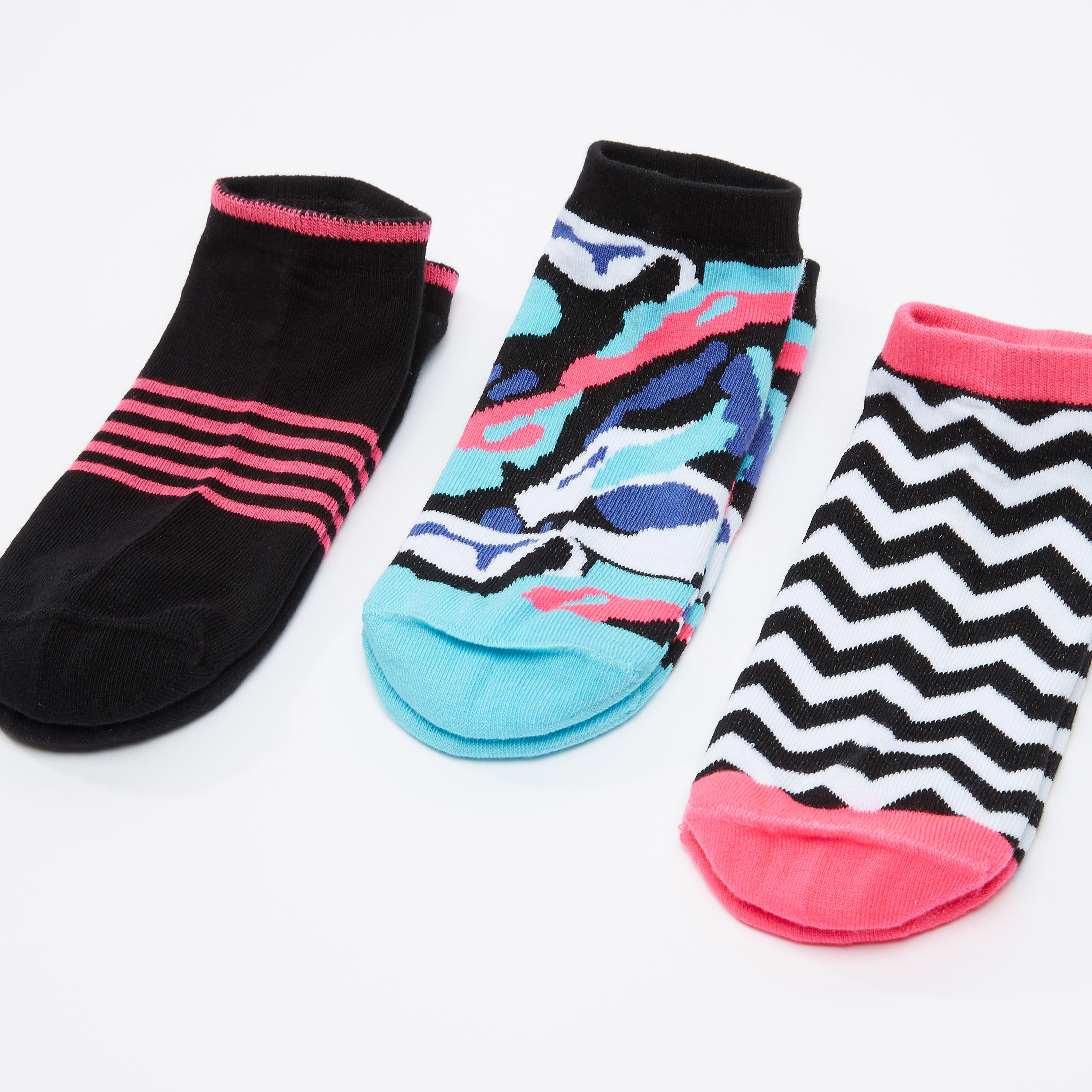 Set of 3 - Printed Ankle Length Socks-women-socksandstockings-image-1