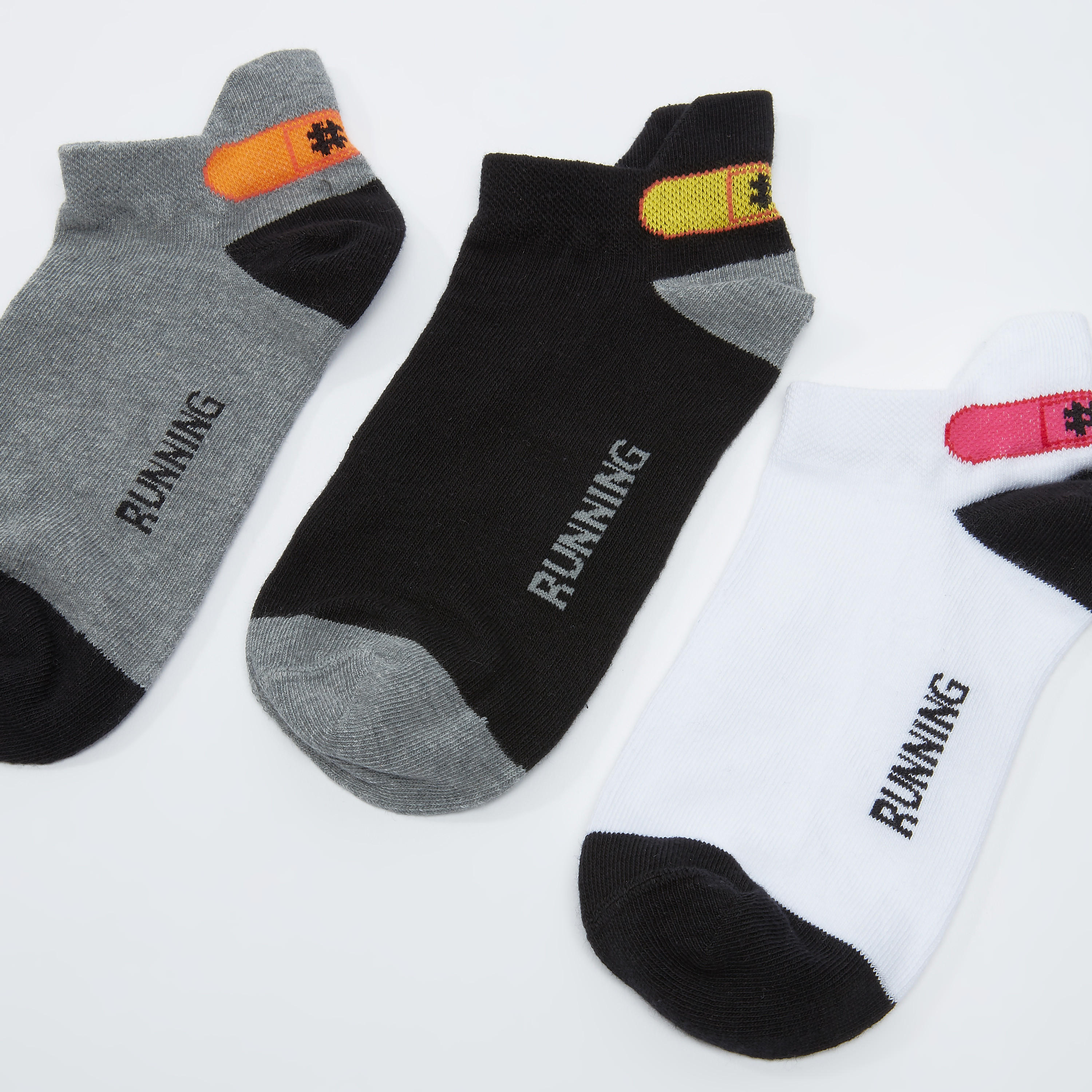 جوارب بطول الكاحل بطبعات - طقم من 3 أزواج-women-socksandstockings-image-3