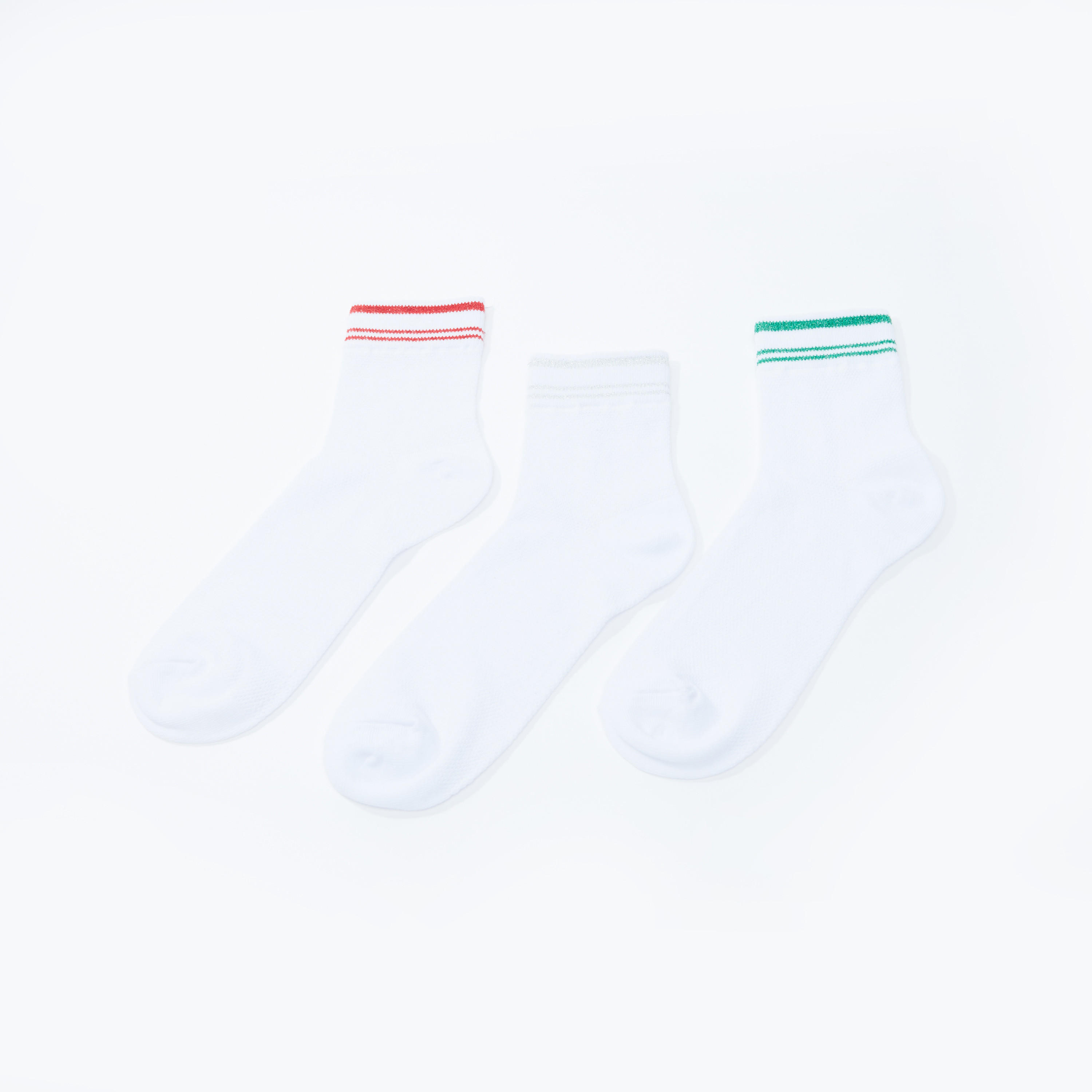 جوارب مقلّمة بطول الكاحل - طقم من 3 أزواج-women-socksandstockings-image-3