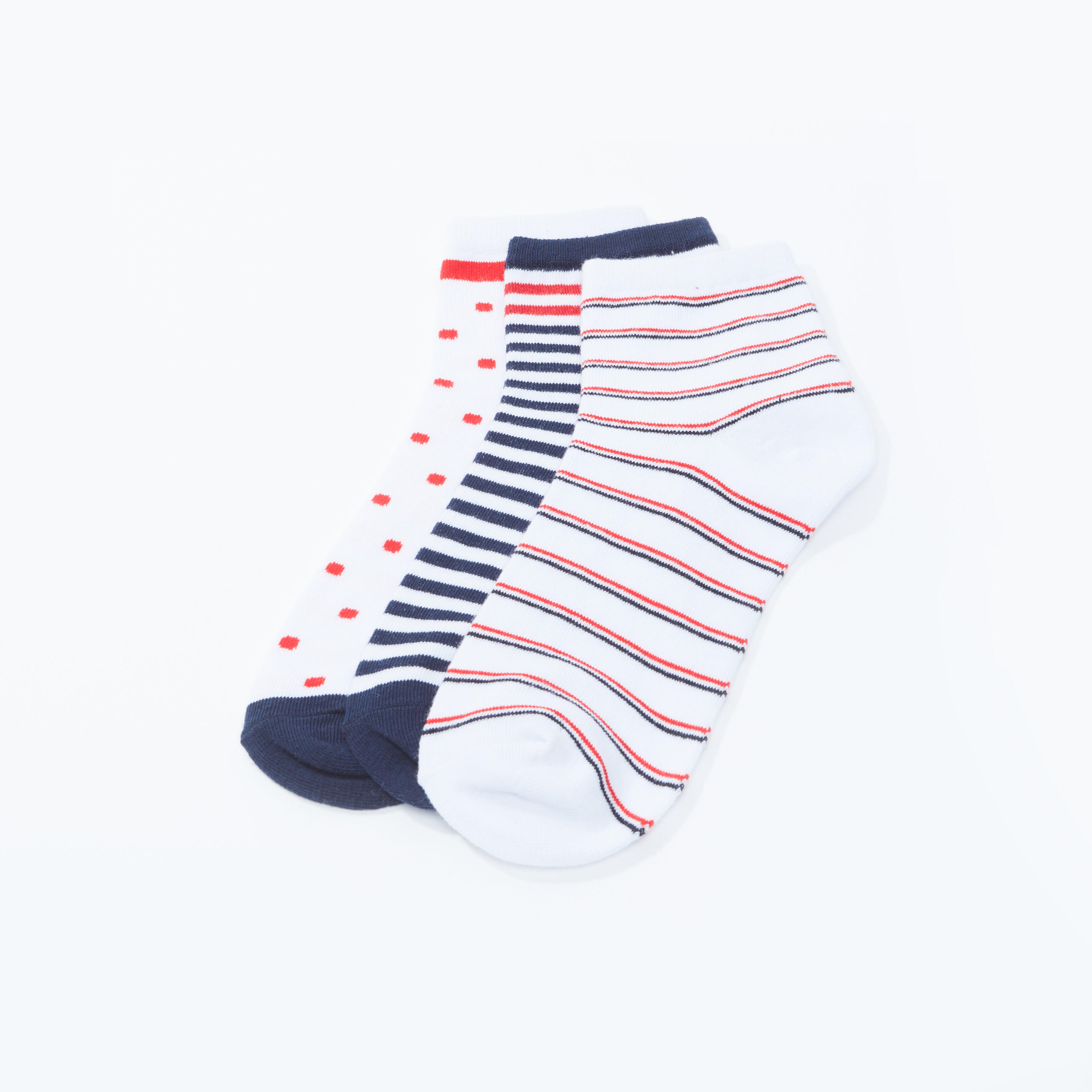جوارب بطول الكاحل بطبعات - طقم من 3 أزواج-women-socksandstockings-image-2