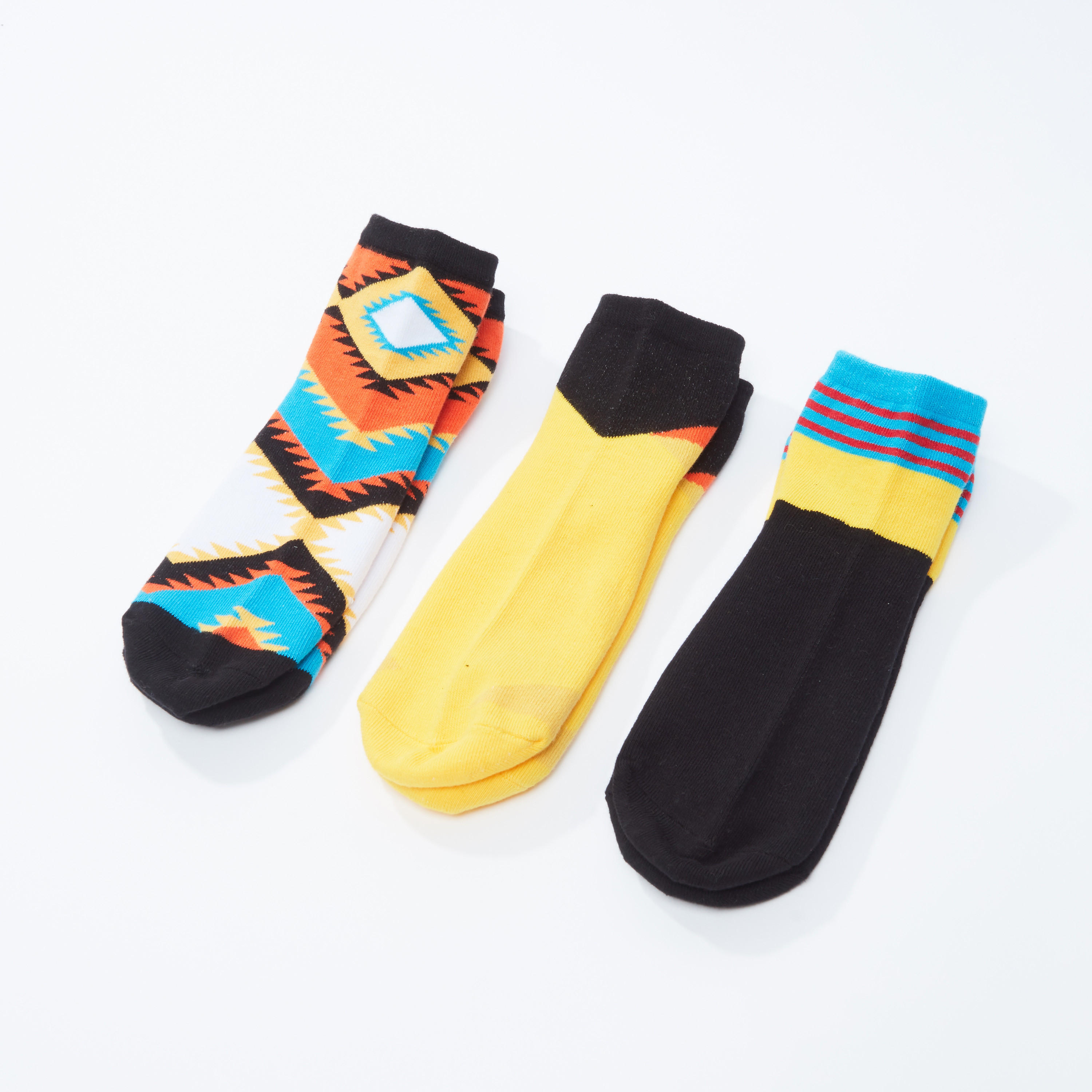 Set of 3 - Printed Ankle Length Socks-women-socksandstockings-image-1