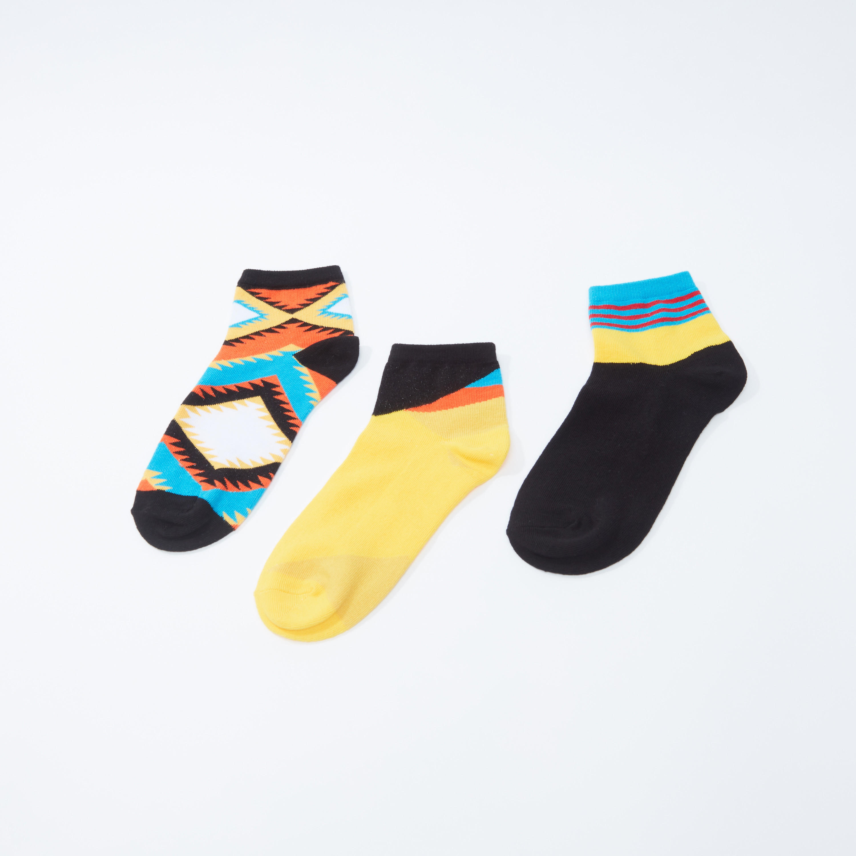 Set of 3 - Printed Ankle Length Socks-women-socksandstockings-image-3