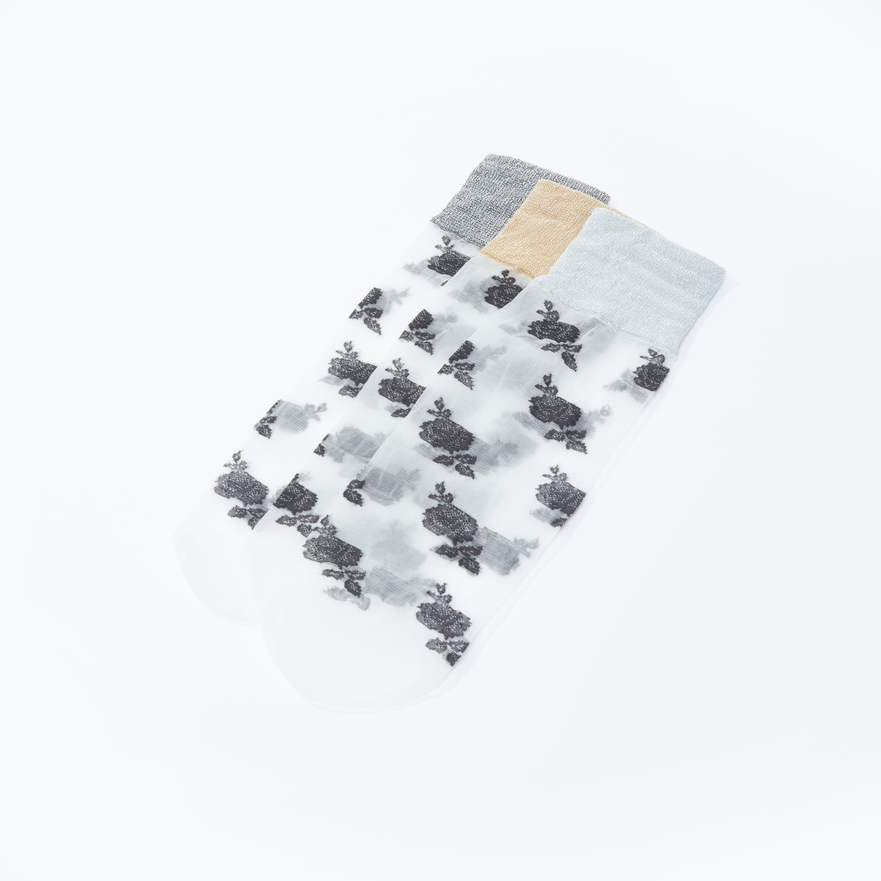 Set of 3 - Printed Ankle Length Socks-women-socksandstockings-image-1