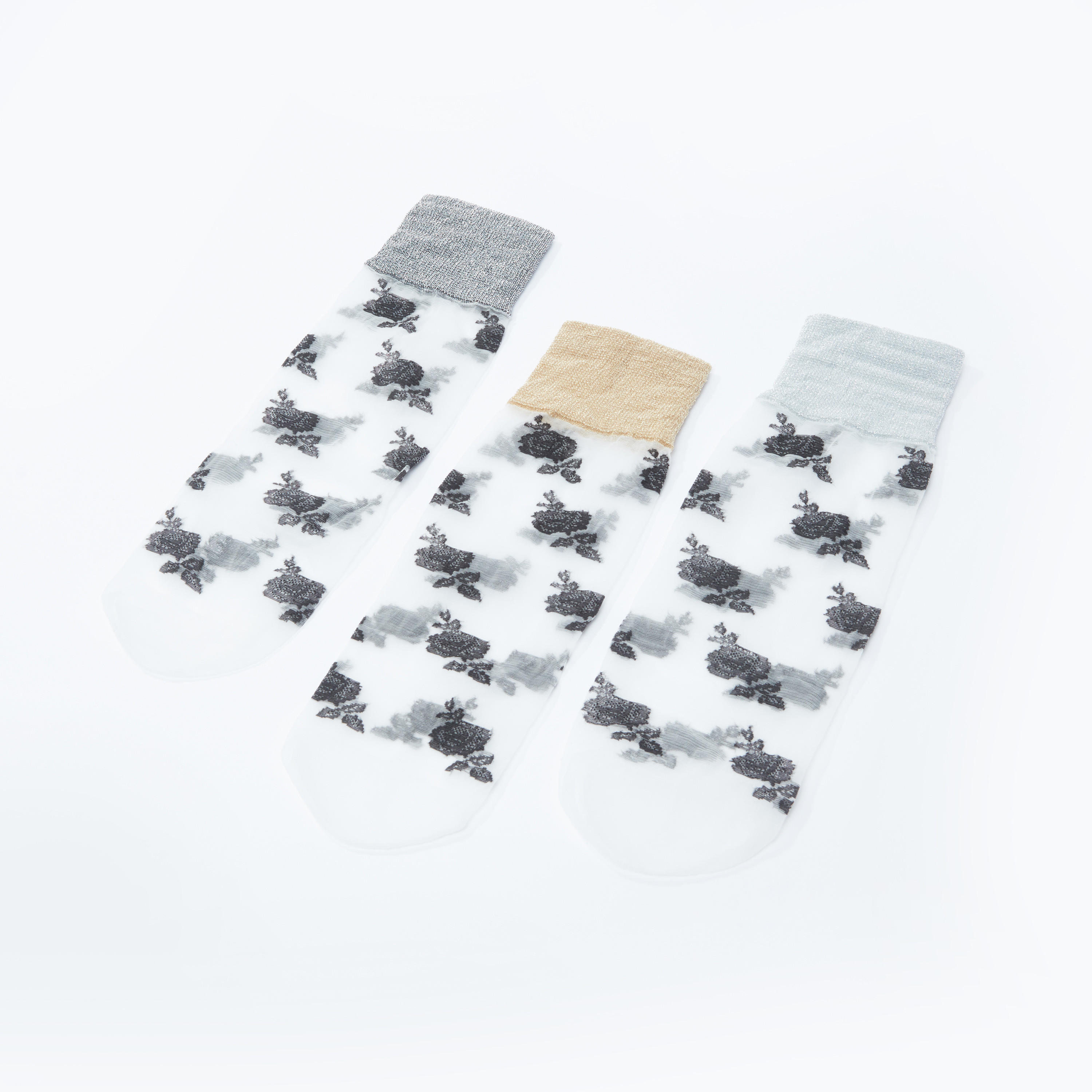 Set of 3 - Printed Ankle Length Socks-women-socksandstockings-image-2