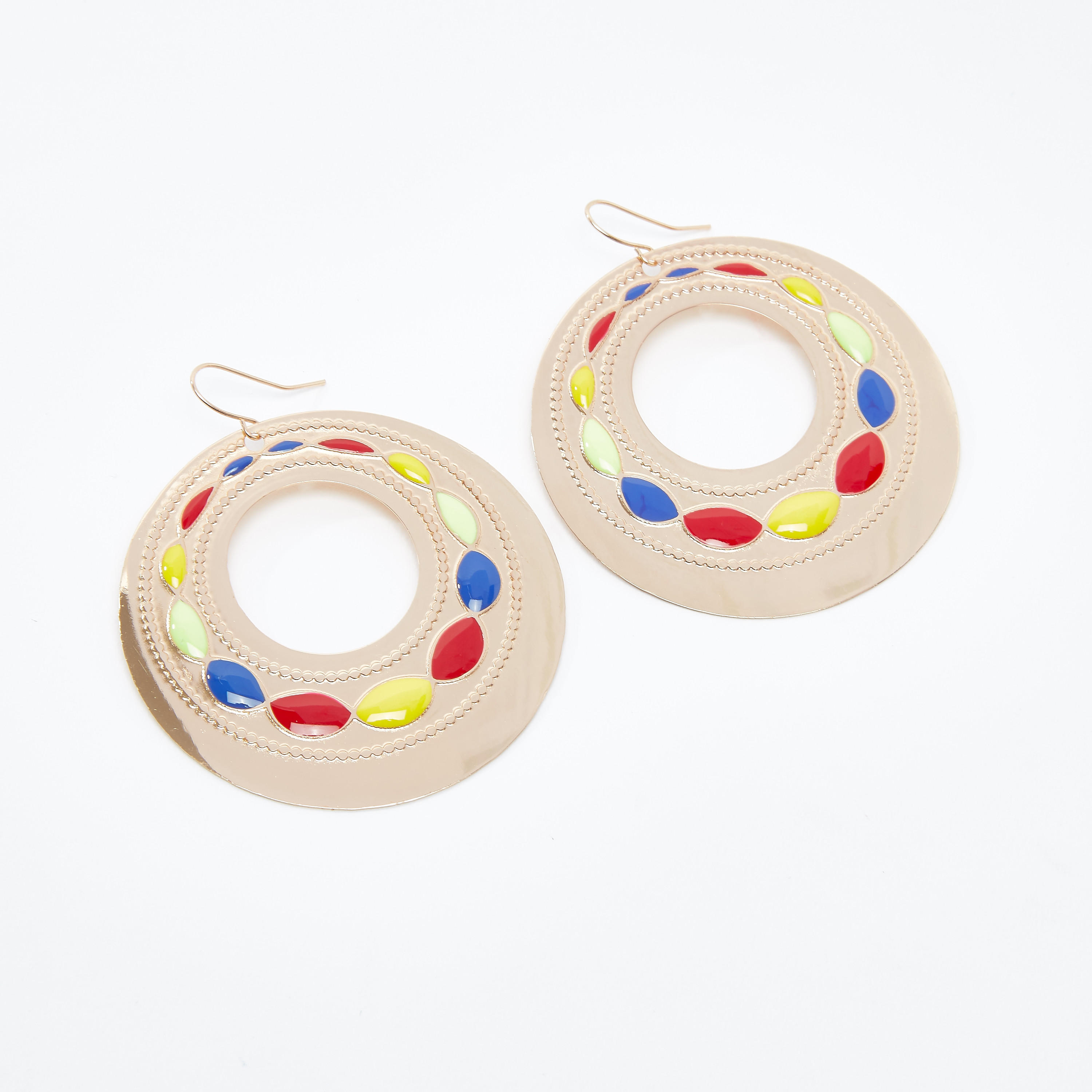 Round Dangling Earrings with Fish Hook-women-watchesandjewellery-jewellery-earrings-image-1