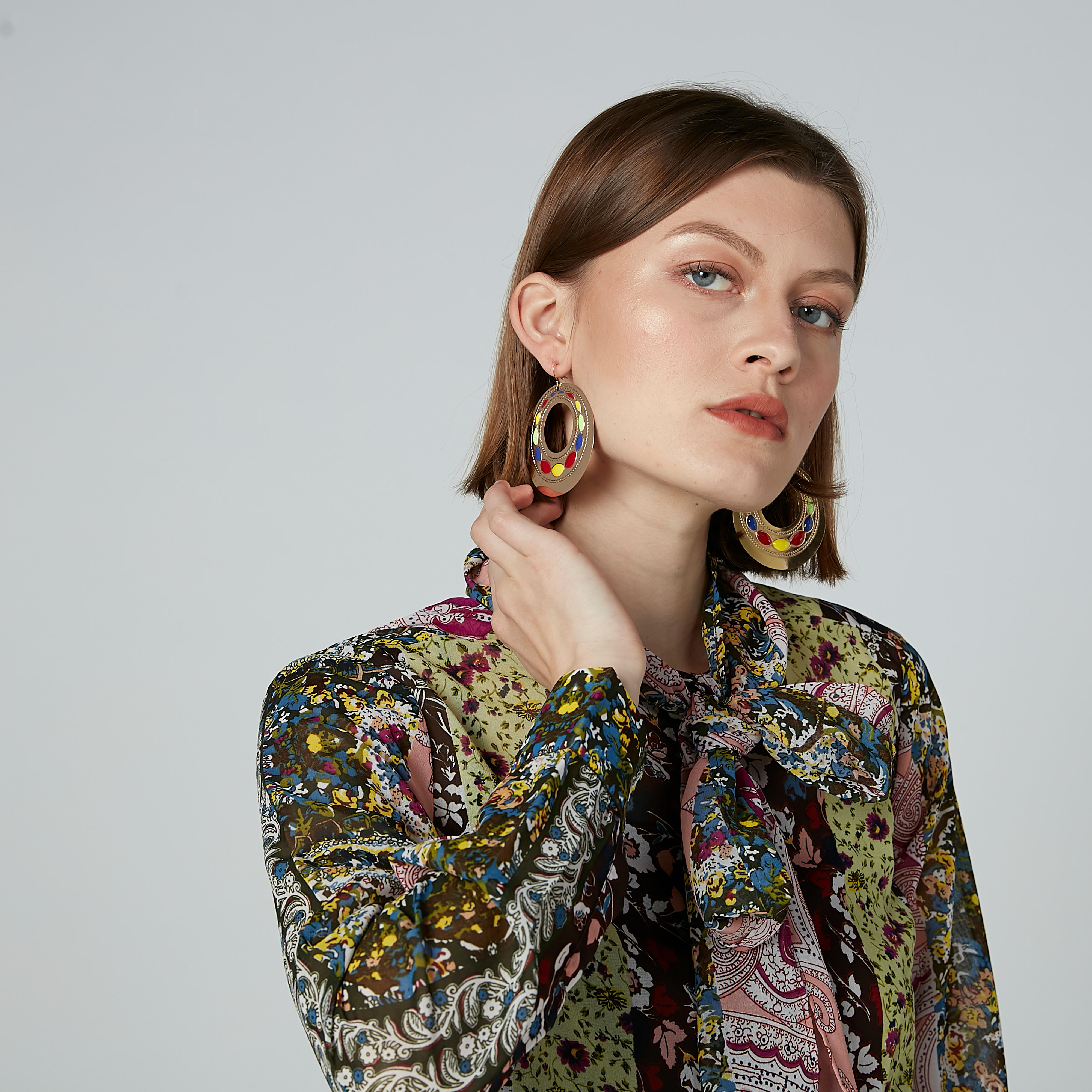 Round Dangling Earrings with Fish Hook-women-watchesandjewellery-jewellery-earrings-image-2